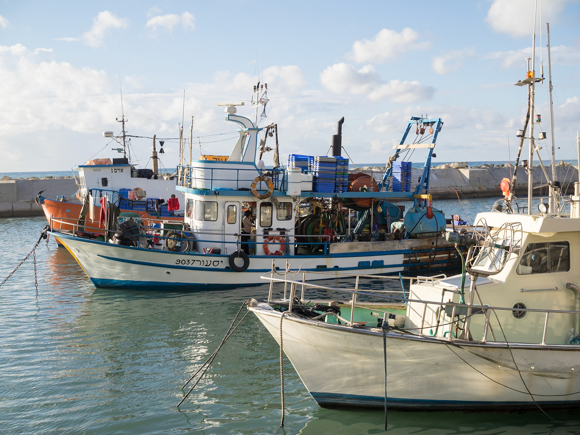 Fishing boats in Old Jaffa port