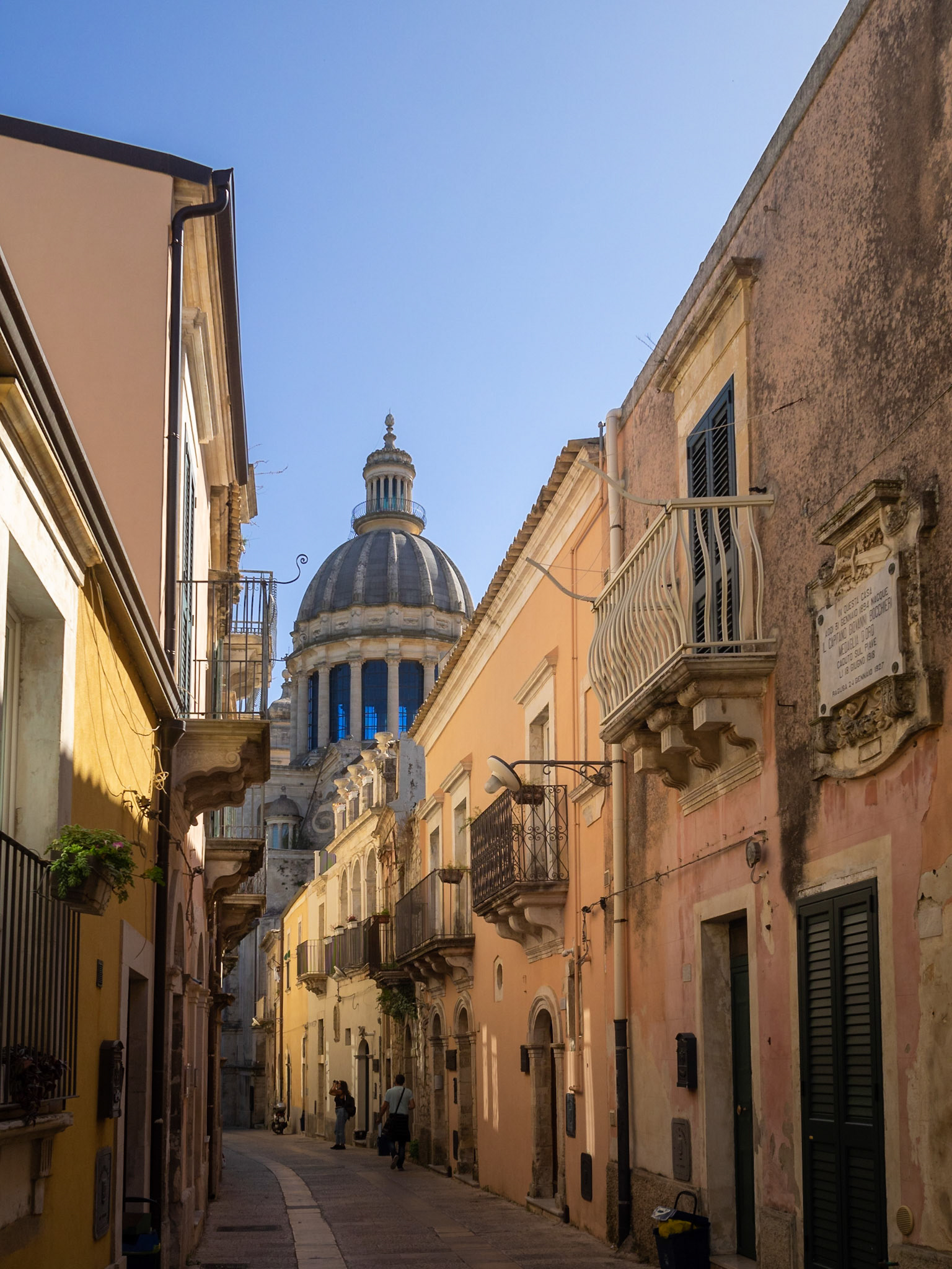 Duomo di San Giorgio dome above the houses of Ragusa Ibla