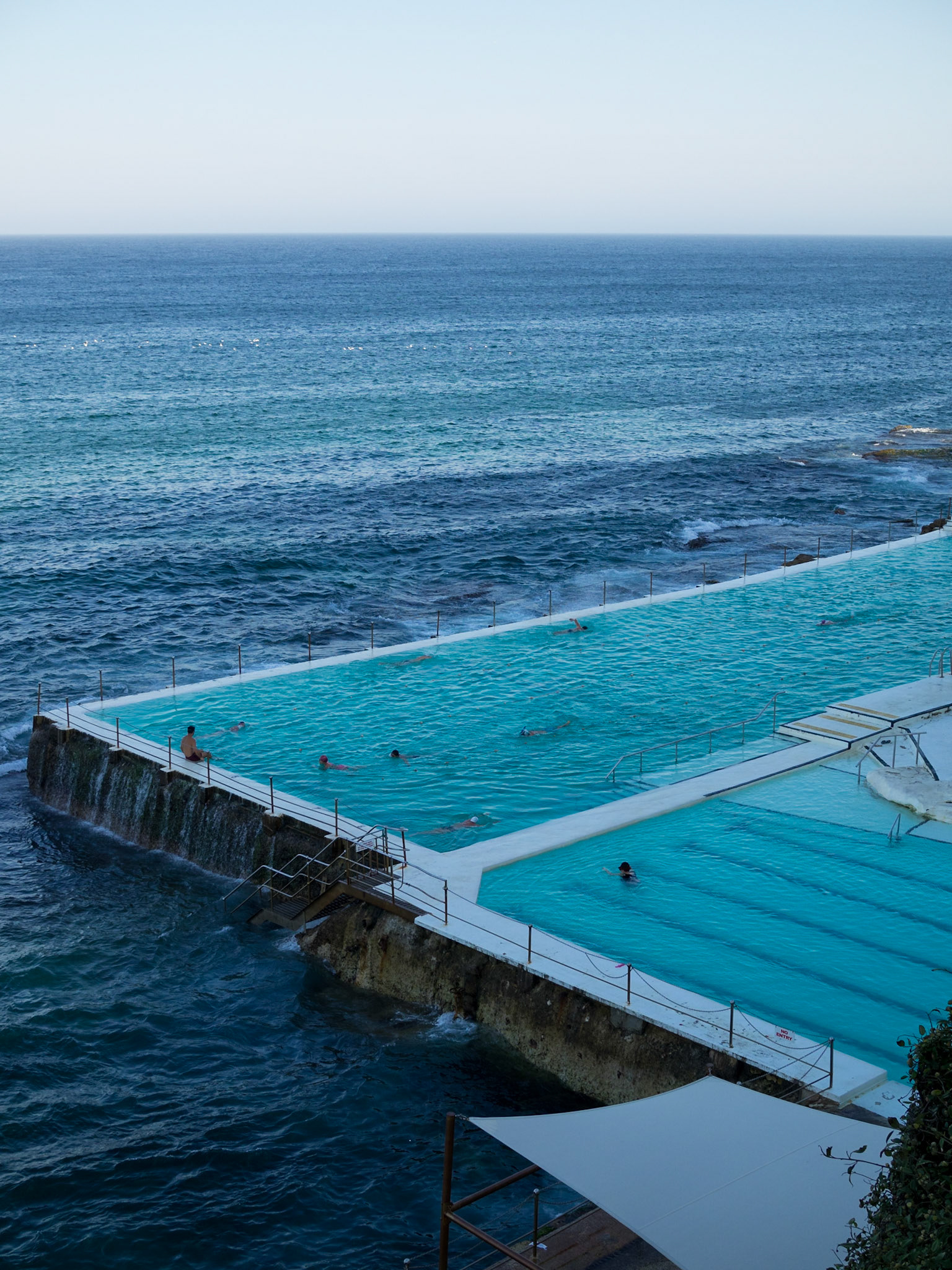 Icebergs Club Swimming Pool at the end of the day