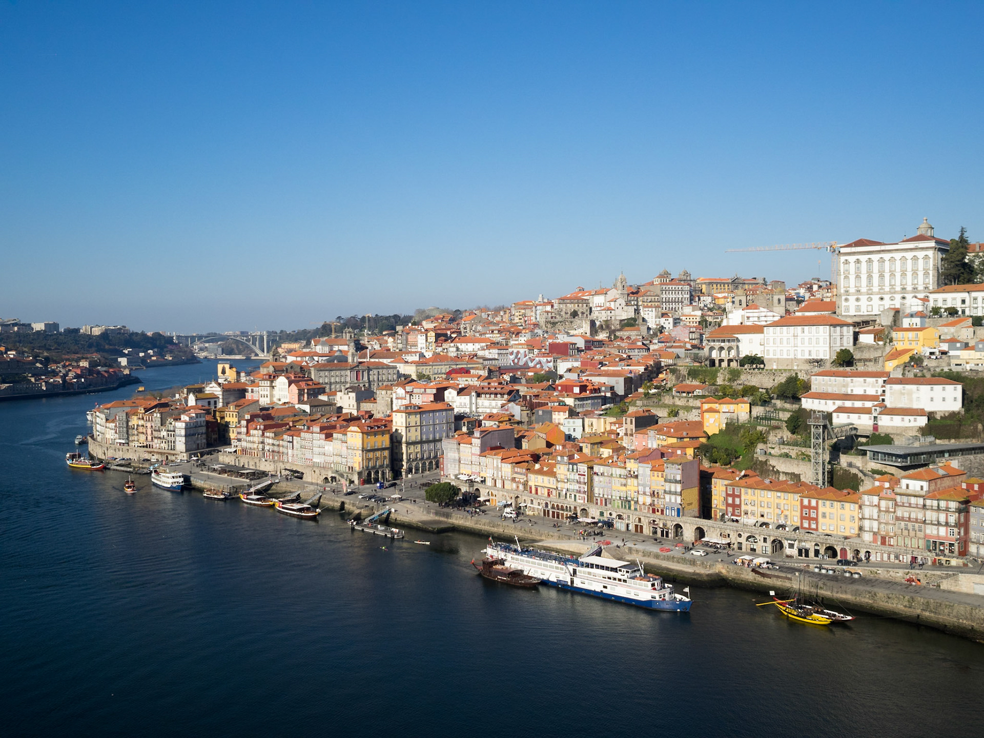 Douro River and Oporto seen from Vila Nova de Gaia