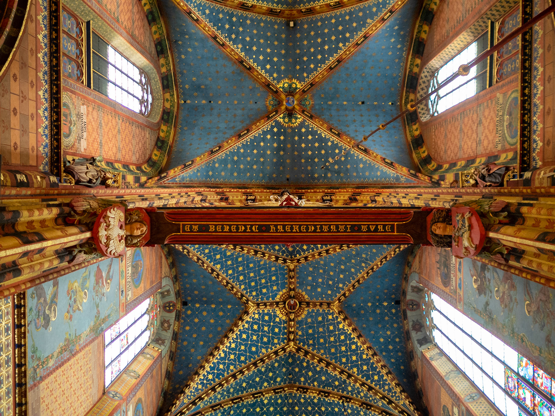 Ceiling decorations of St. Mary's Basilica, Krakow