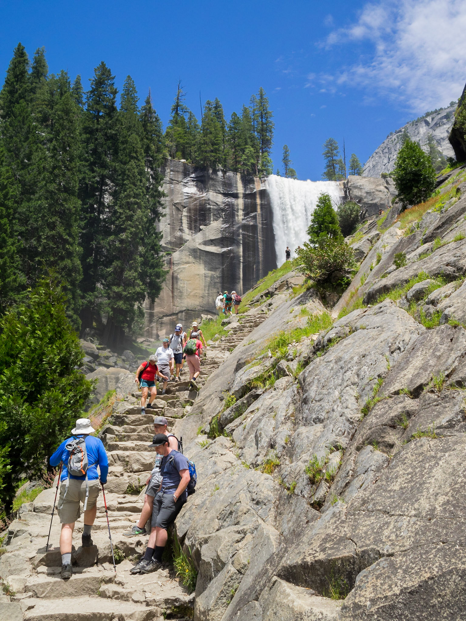 Going up Yosemite National Park High Sierra Lop Trail