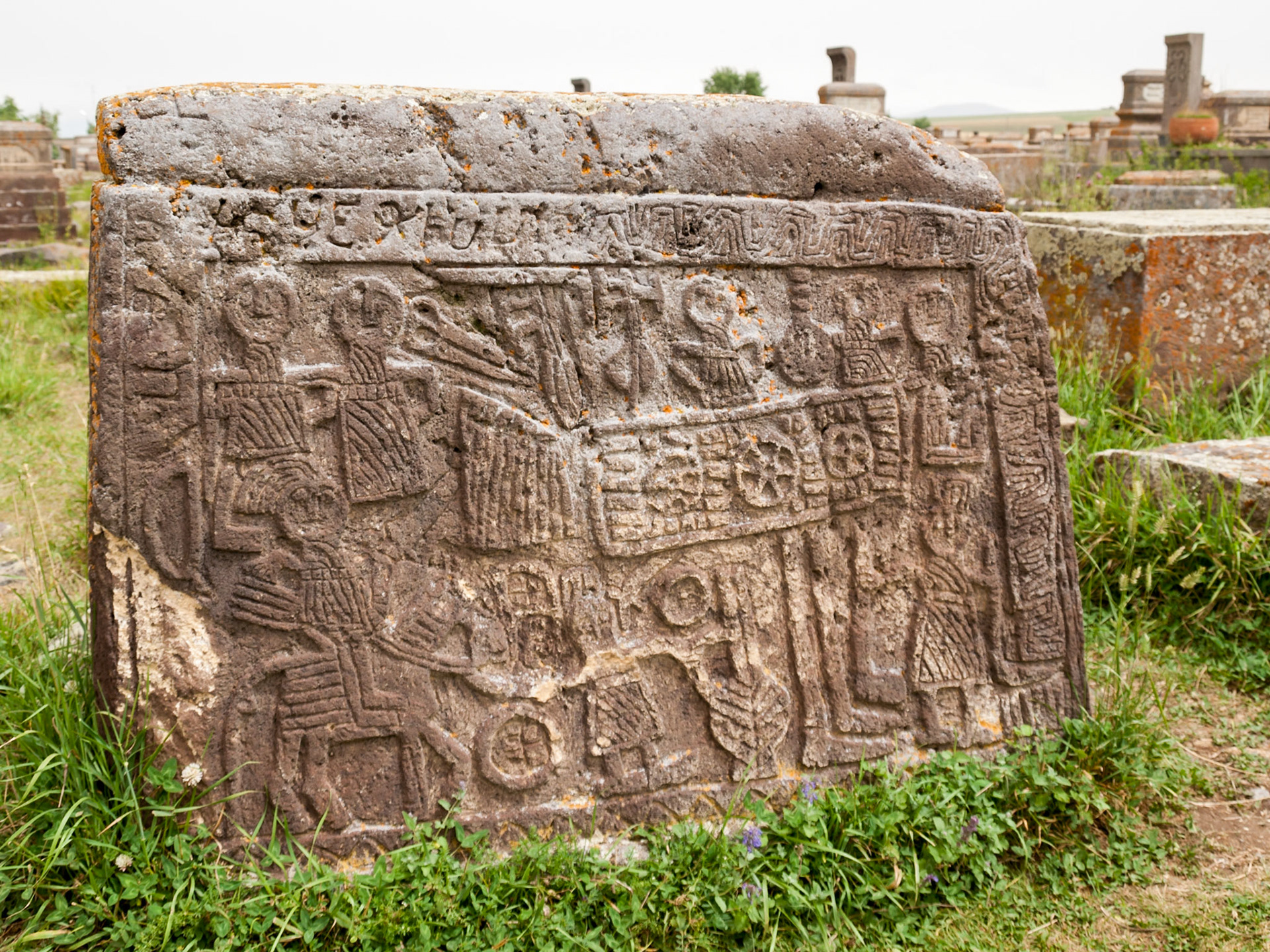 Khatchkar (cross-stone) field in Noratus