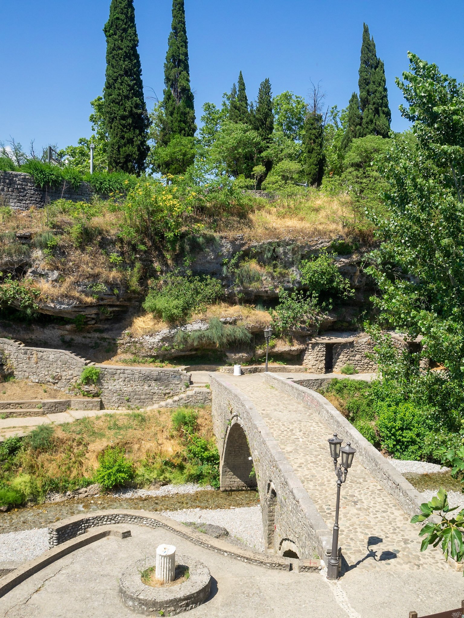 Old Ribnica River Bridge and Depedogen Castle ruins, Podgorica
