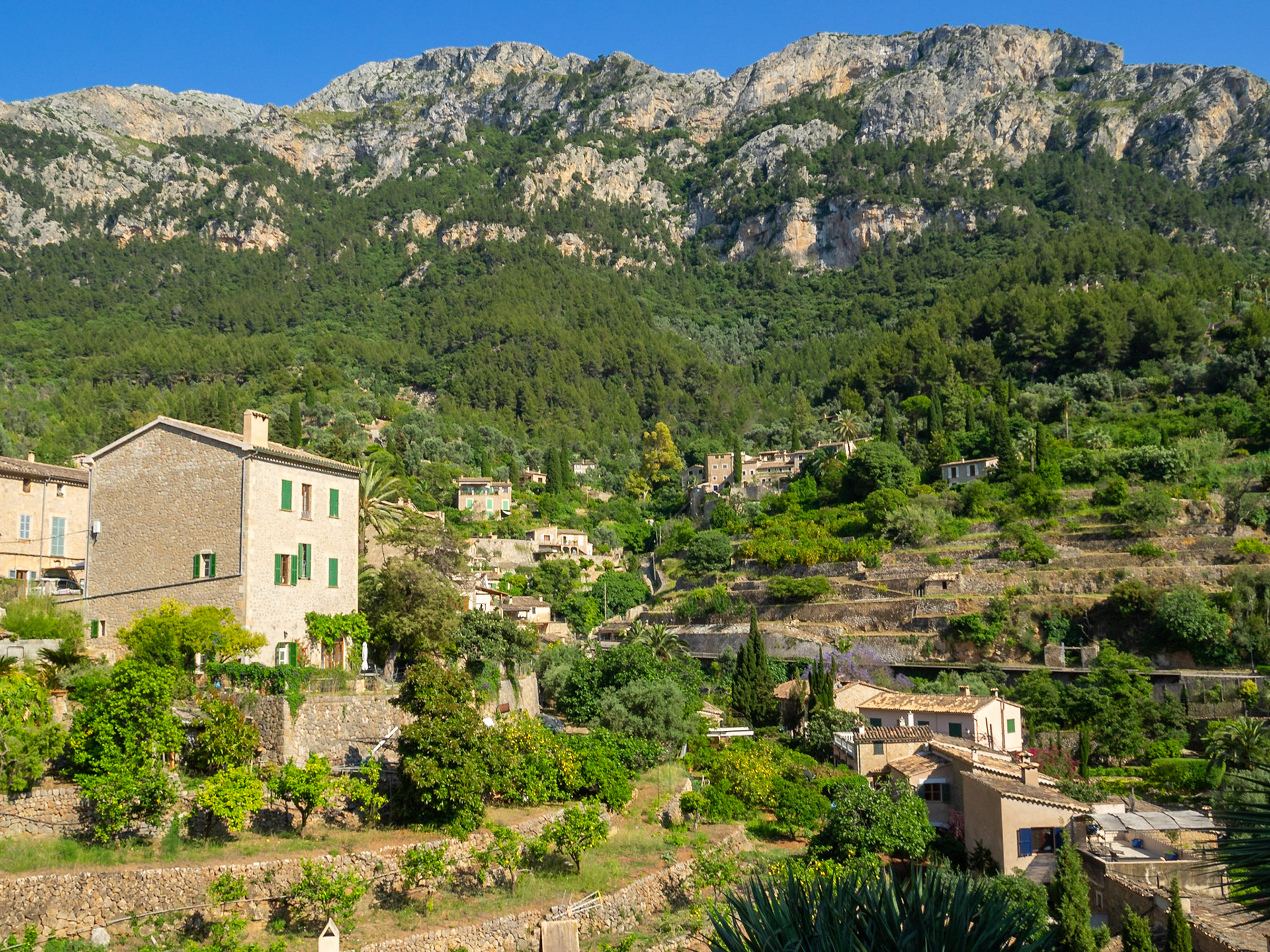 Deià below Tramuntana mountain, Mallorca