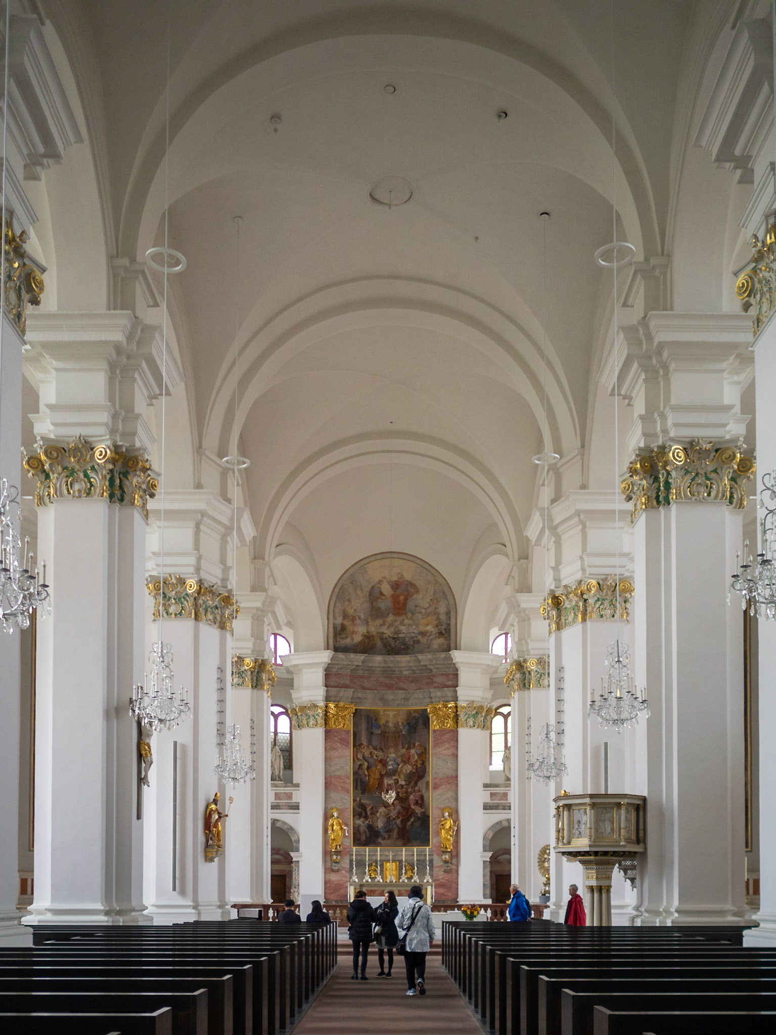 Main nave of the Jesuitenkirche in Heidelberg