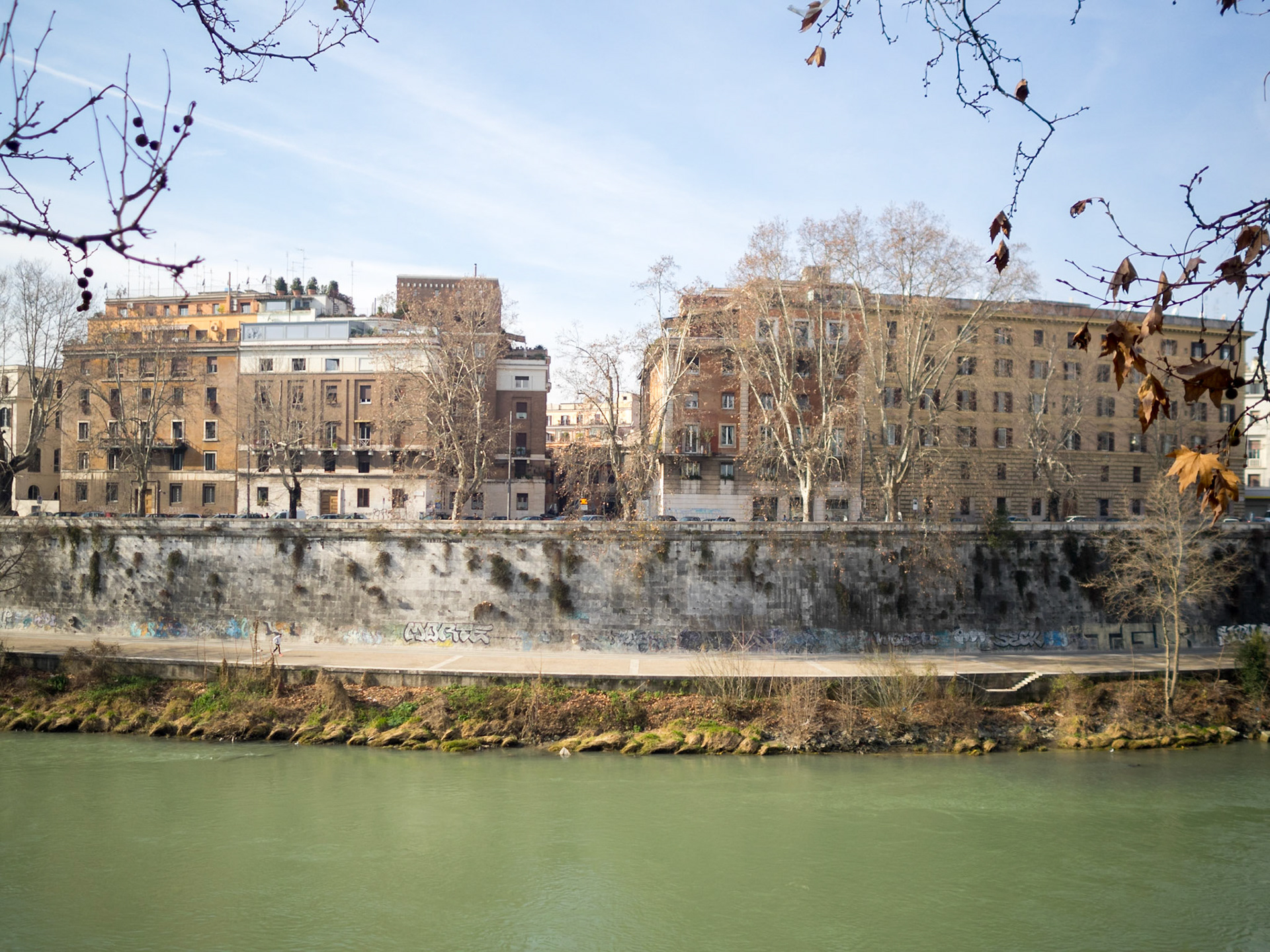 Trastevere on the other side of Tiber river