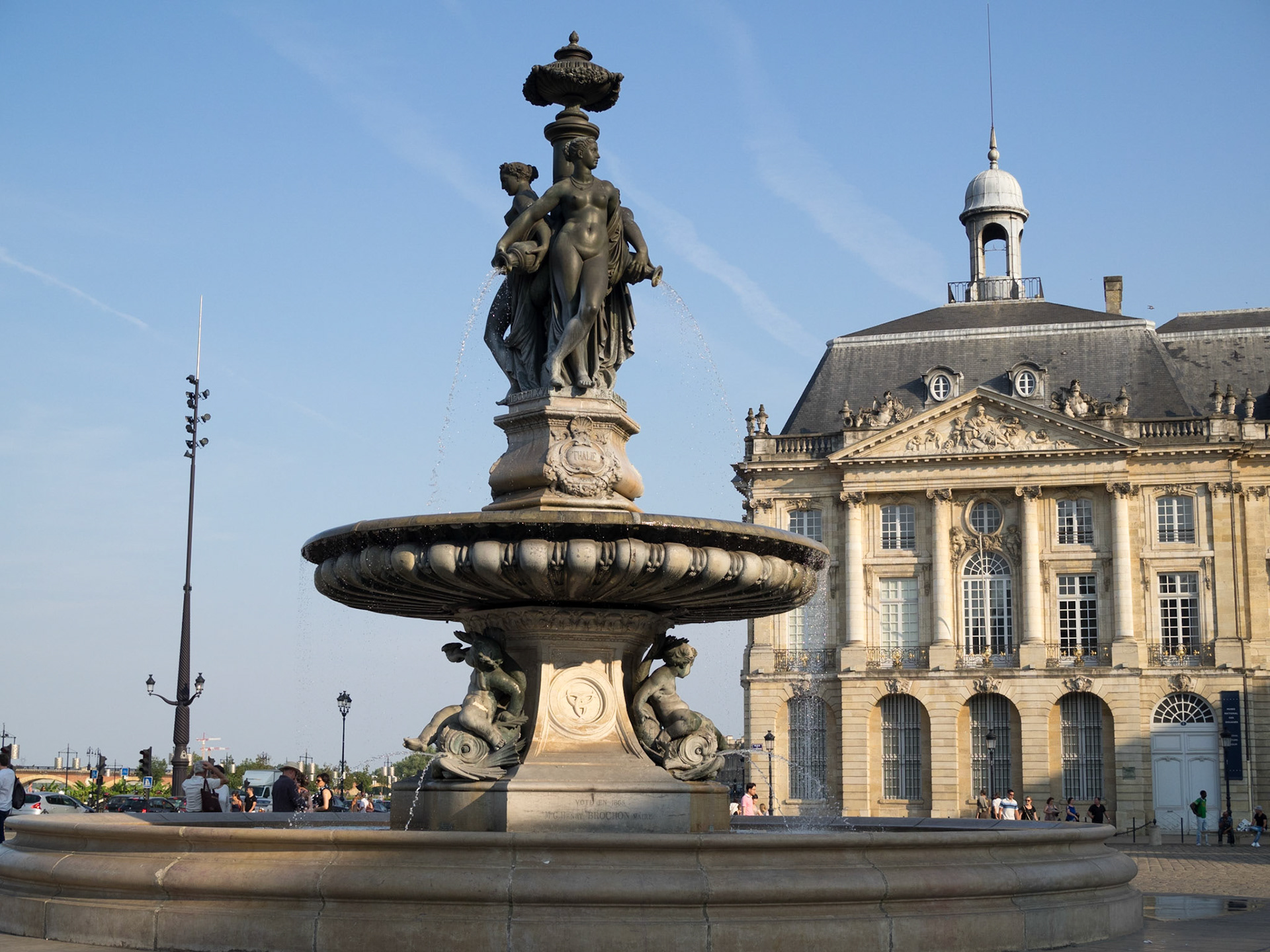 Place de la Bourse fountain