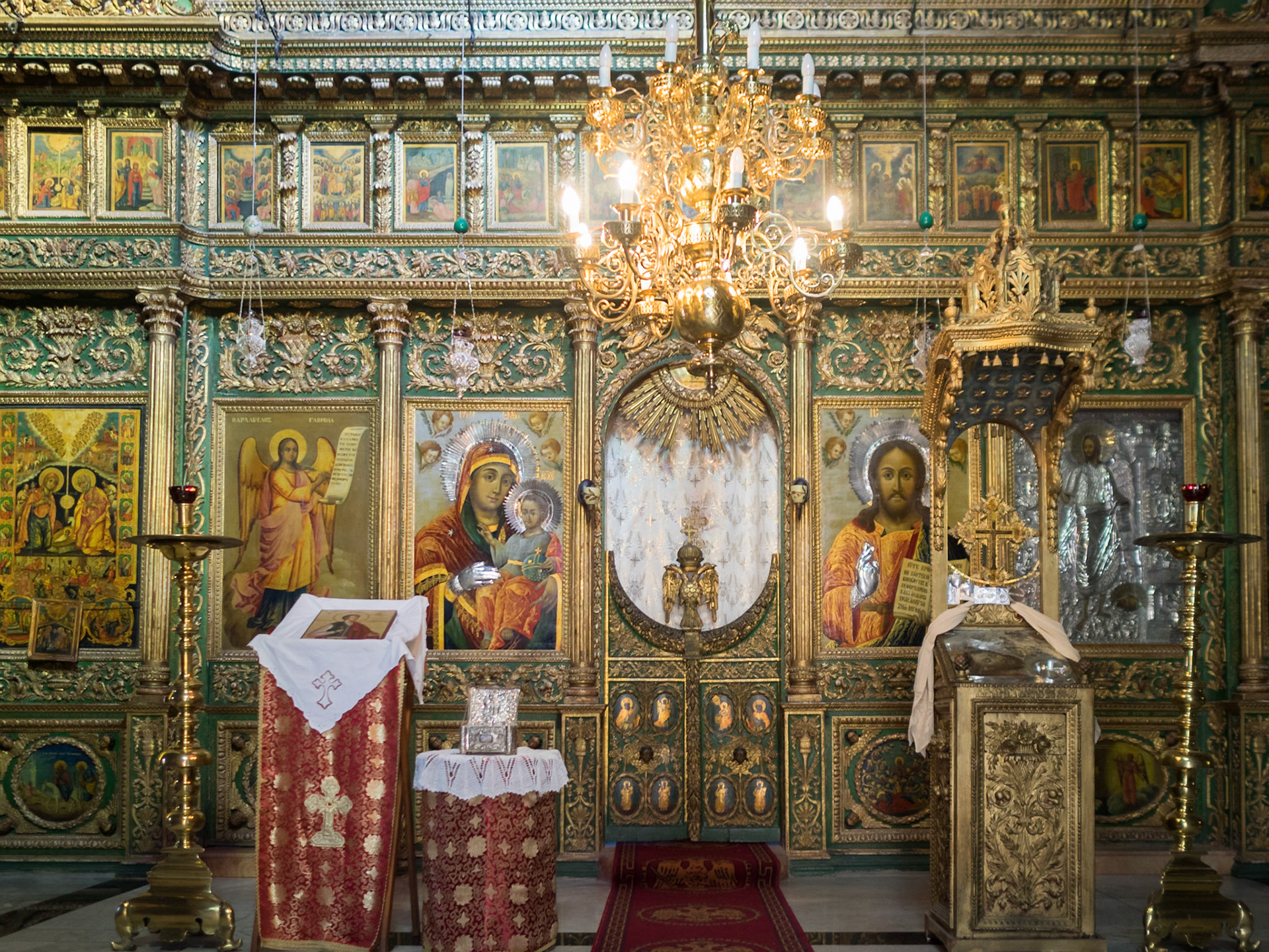 Icons in the interior of the Church of Saint John Baptist