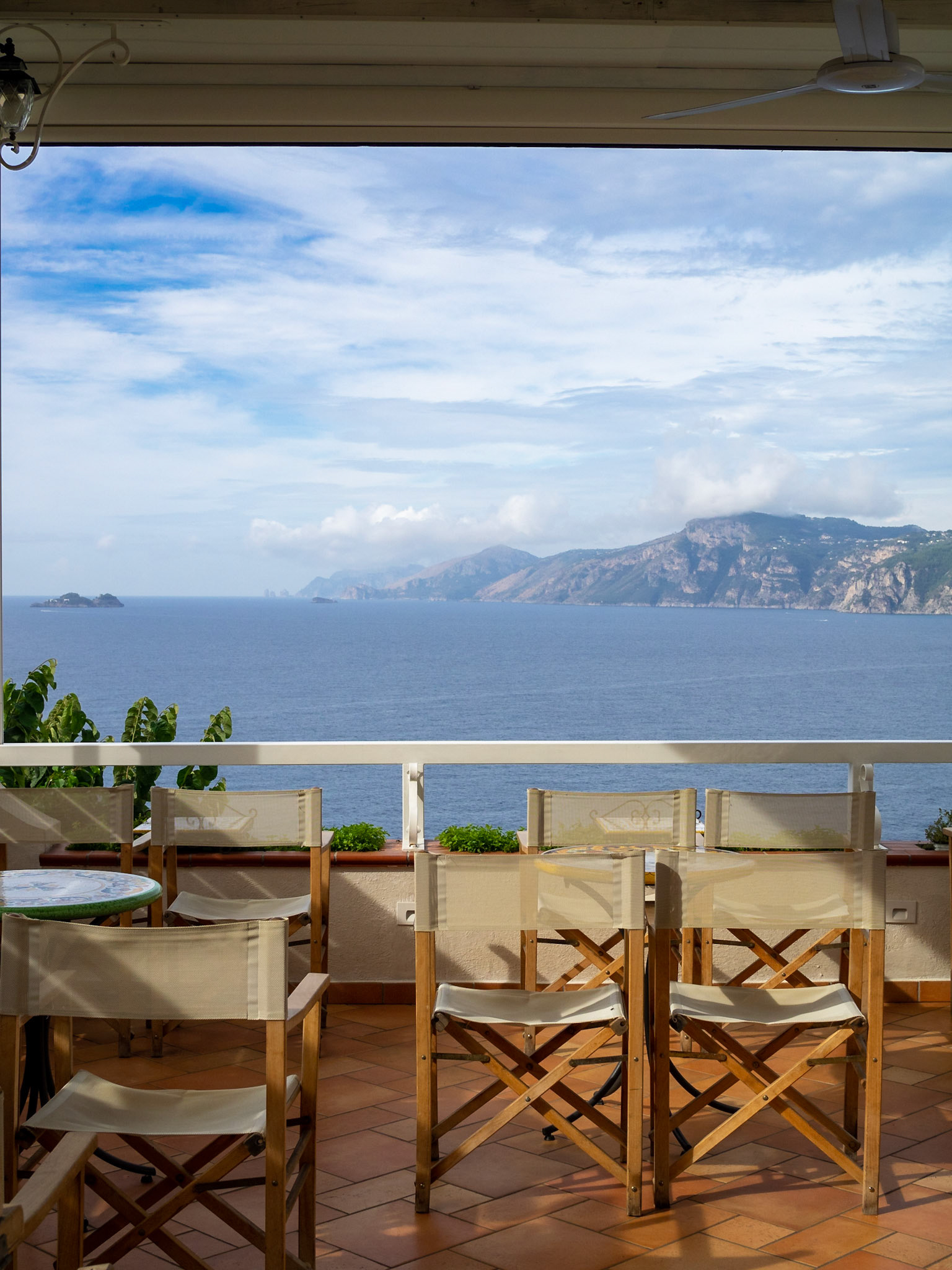 Amalfi Coast seen from a terrace