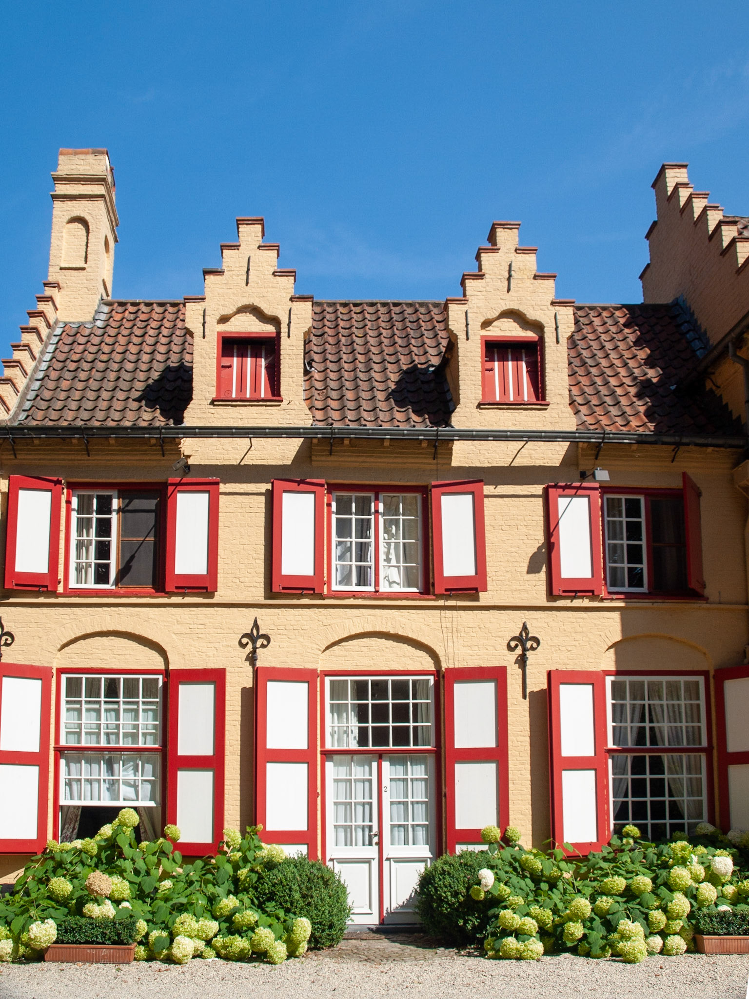 Facade of typical Bruges house