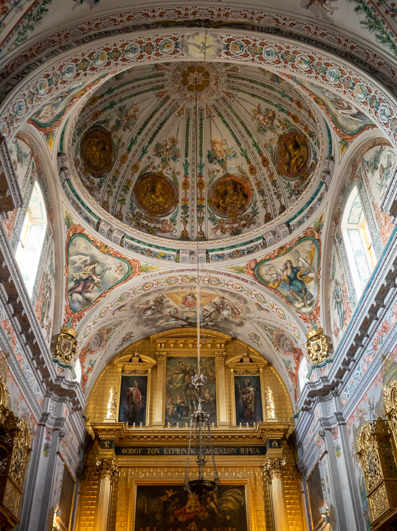 Hospital de los Venerables church dome frescoes by Lucas de Valdes