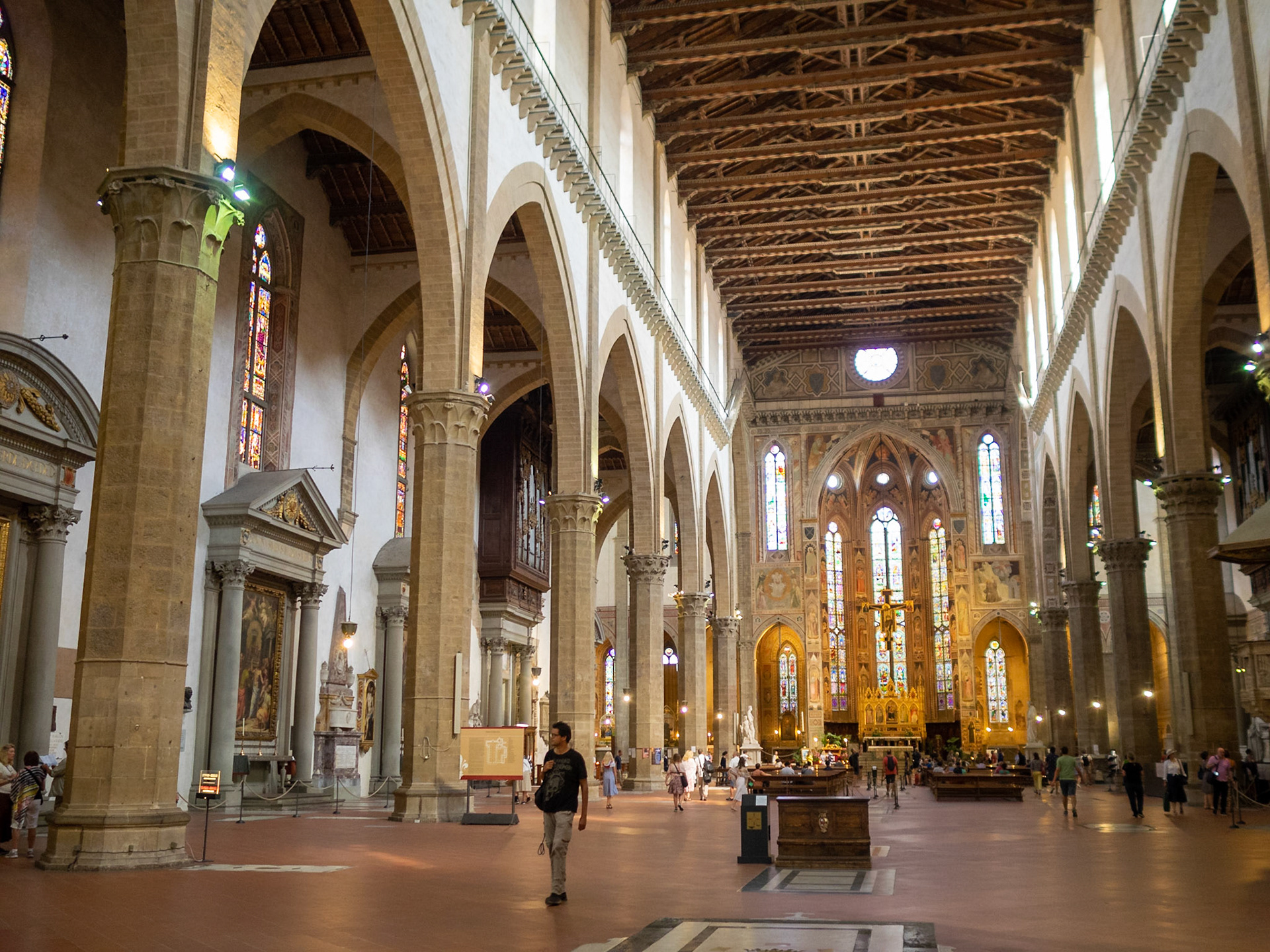 Main nave of Basilica di Santa Croce, Florence