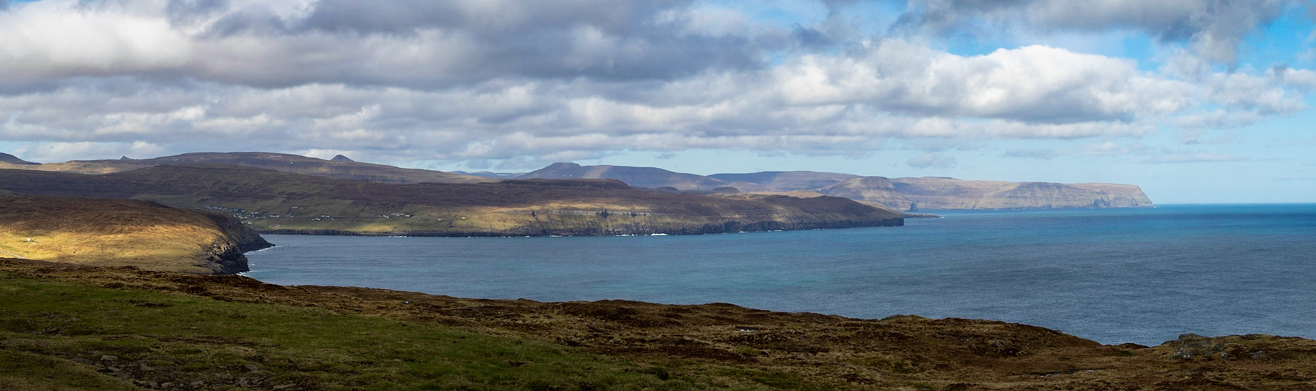 Eysturoy east coastline seen from the Millum Fjarða