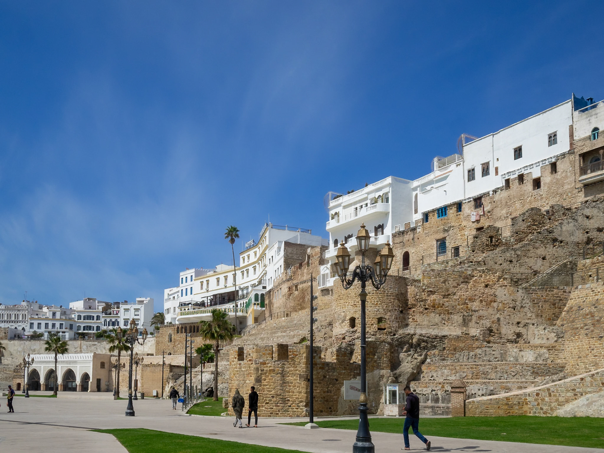 Tangier city wall with the medina
