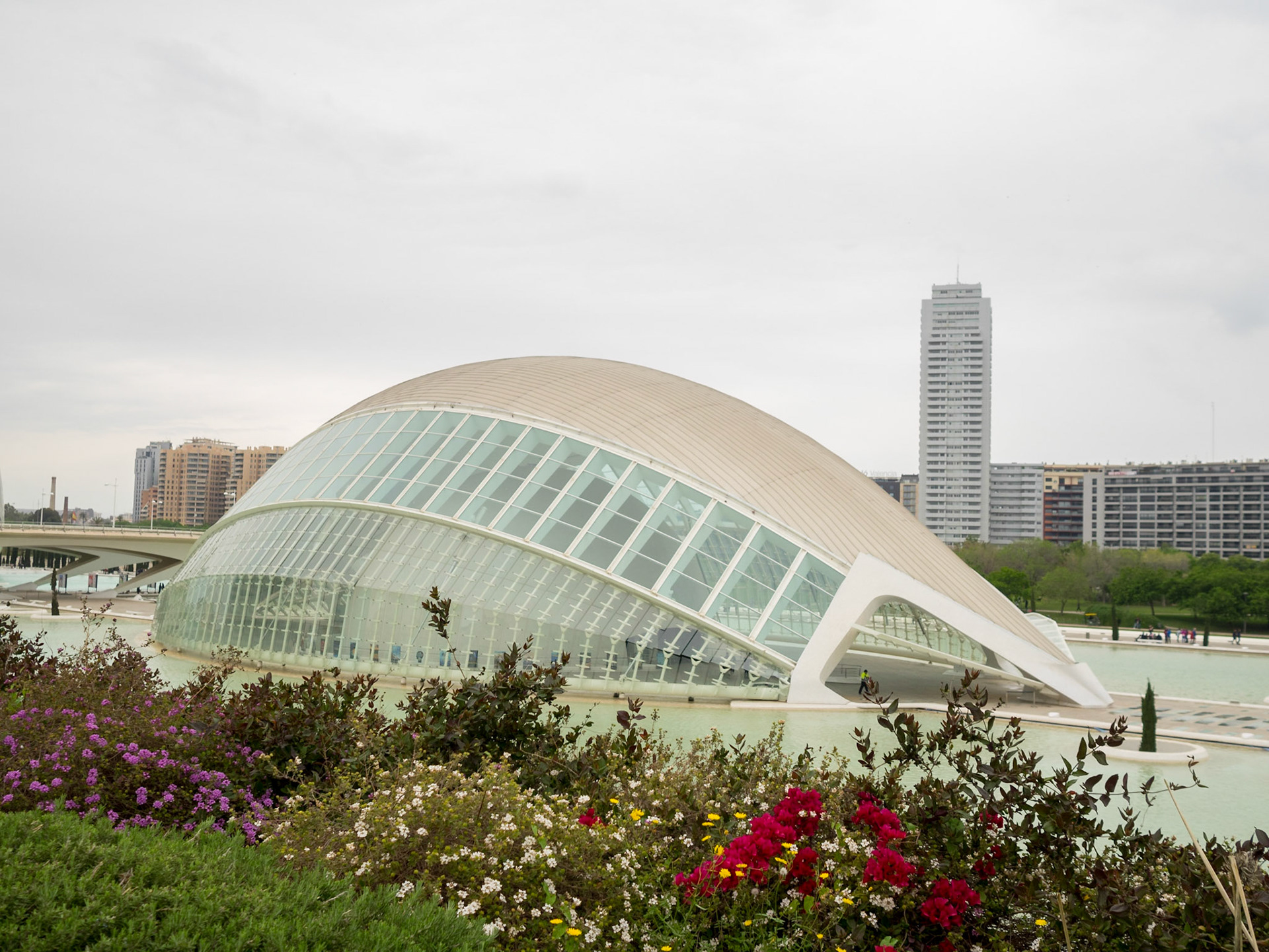 Hemisferic building in Valencia's City of the Arts and Sciences