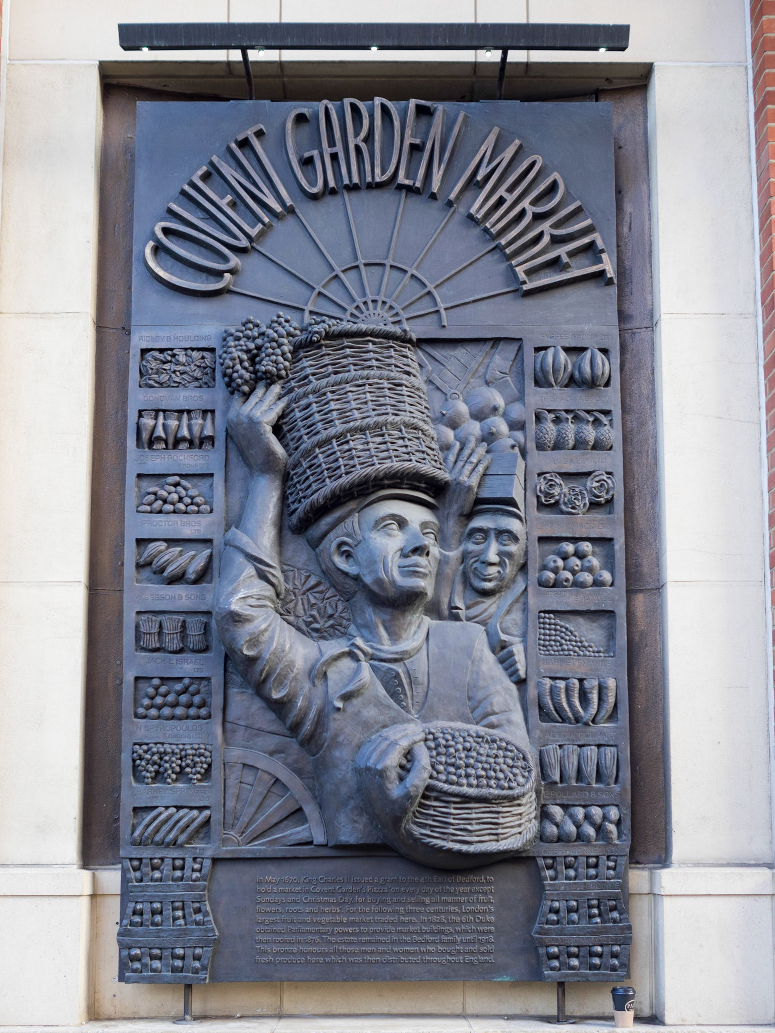 Convent Garden bronze sign