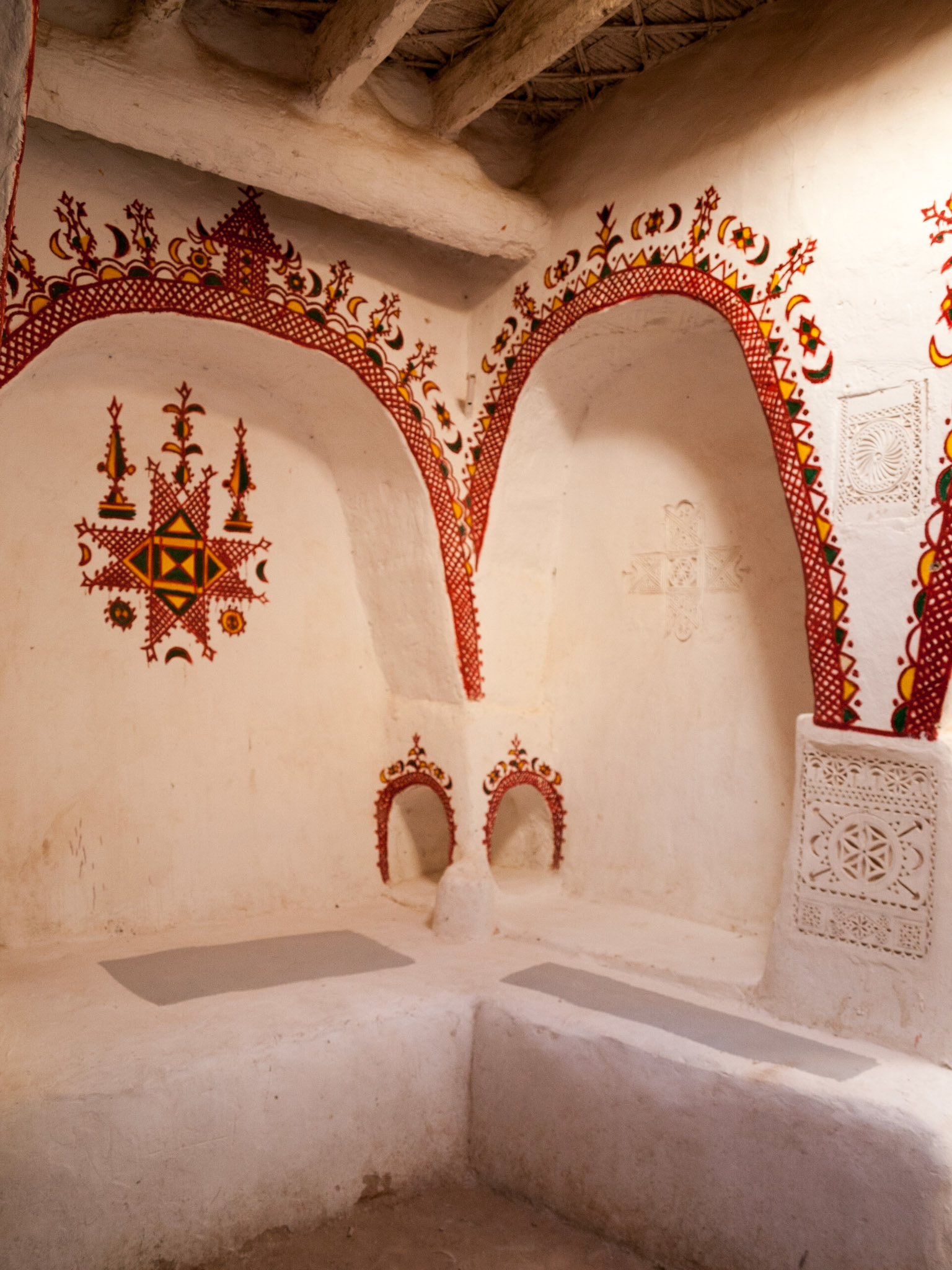 Paintings on the walls of Ghadames streets