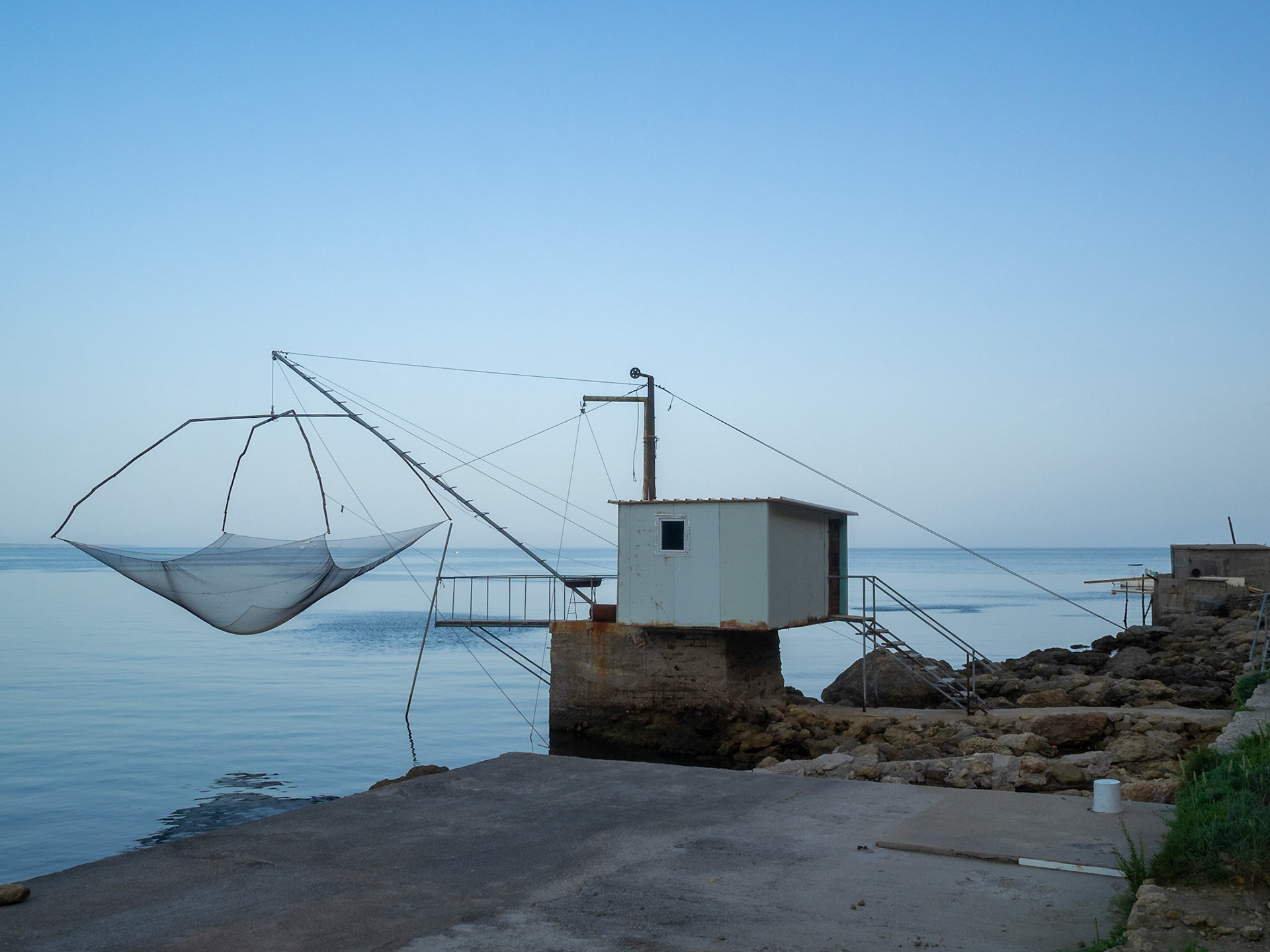 Fishing nets over the Adriatic Sea