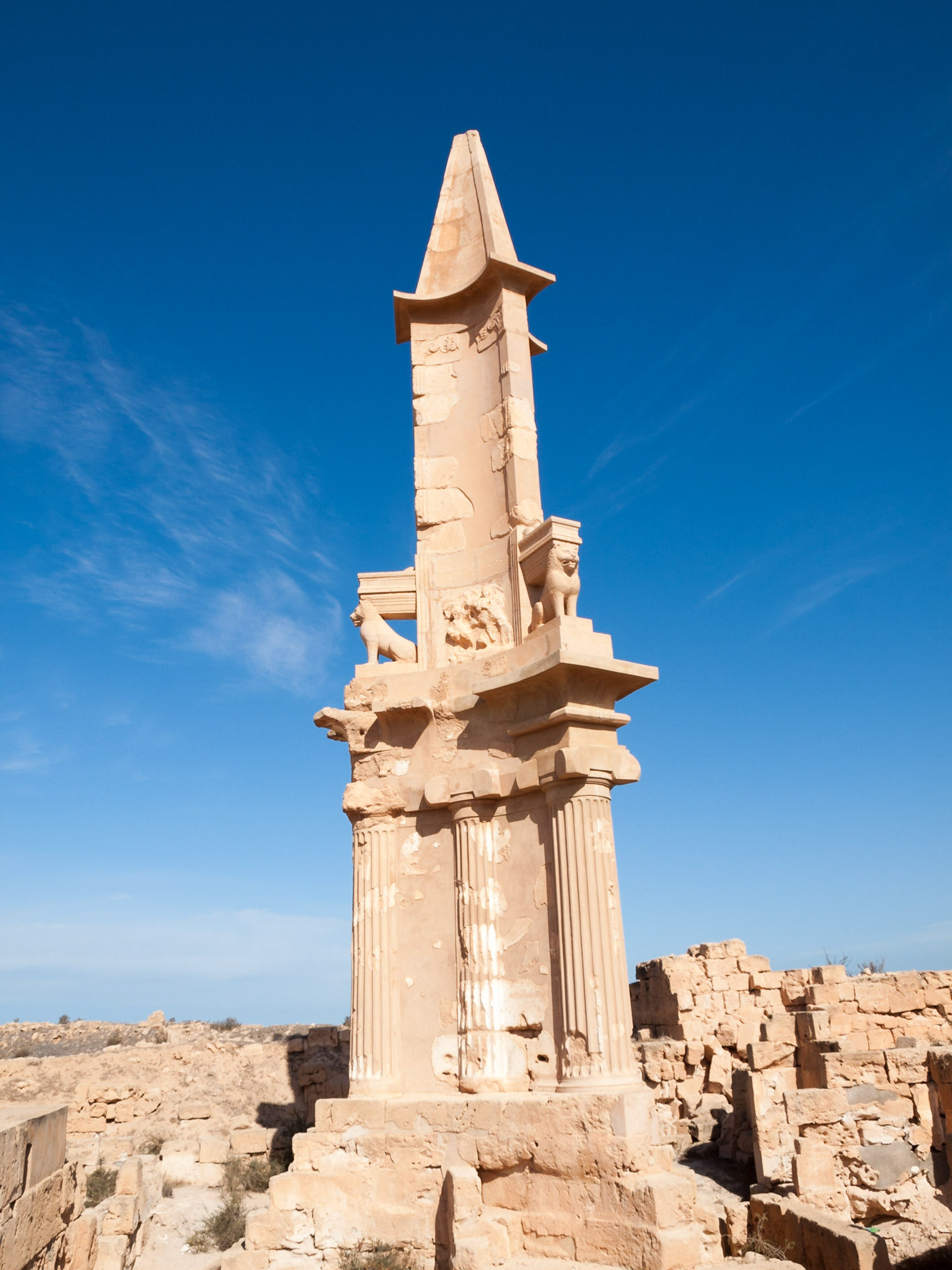 Roman ruins of Sabratha Mausoleum of Bes