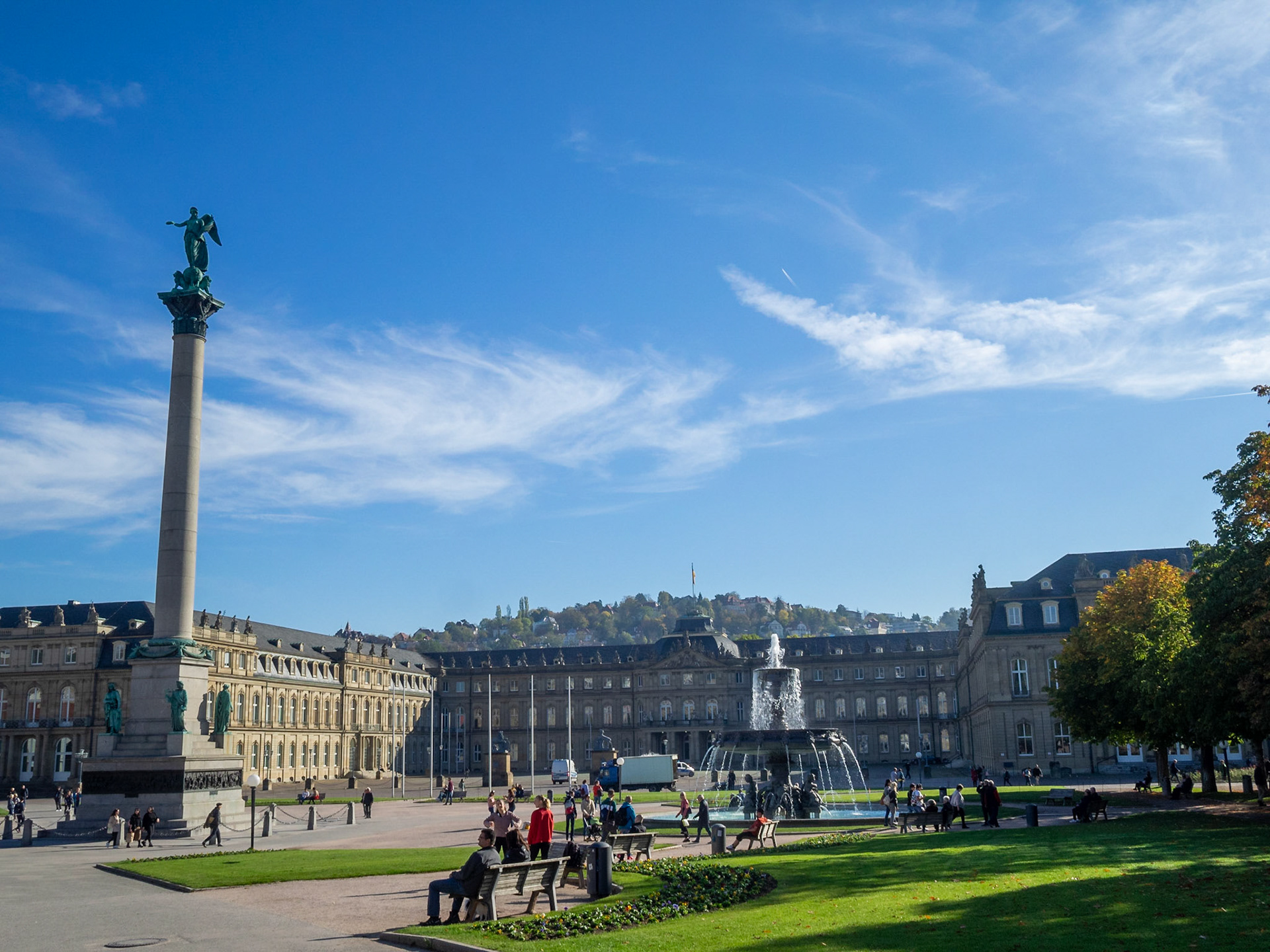 Schlossplatz and Jubilee Column, Stuttgart
