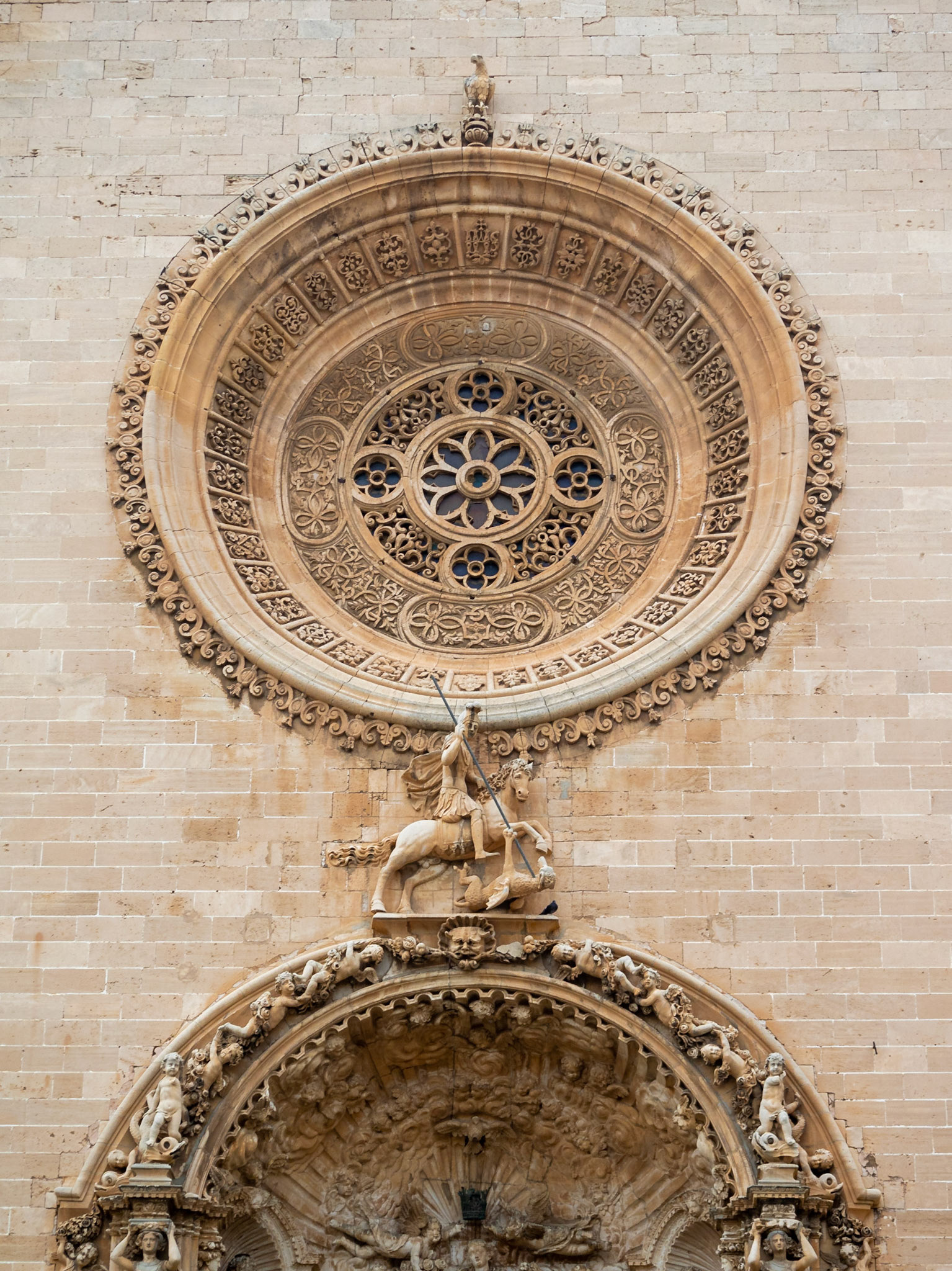 Rose window of the Monti-sion de Palma Church