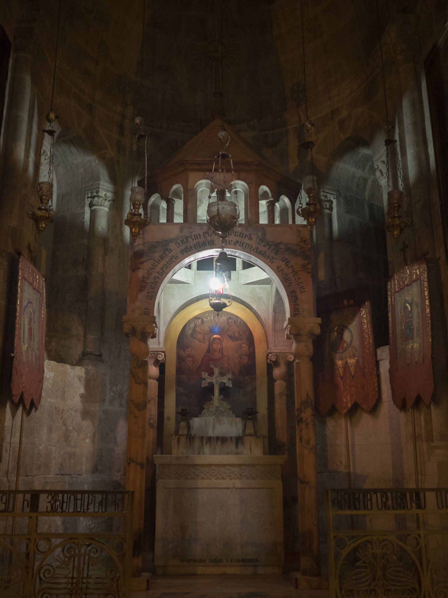 An altar under the Holy Sepulchre