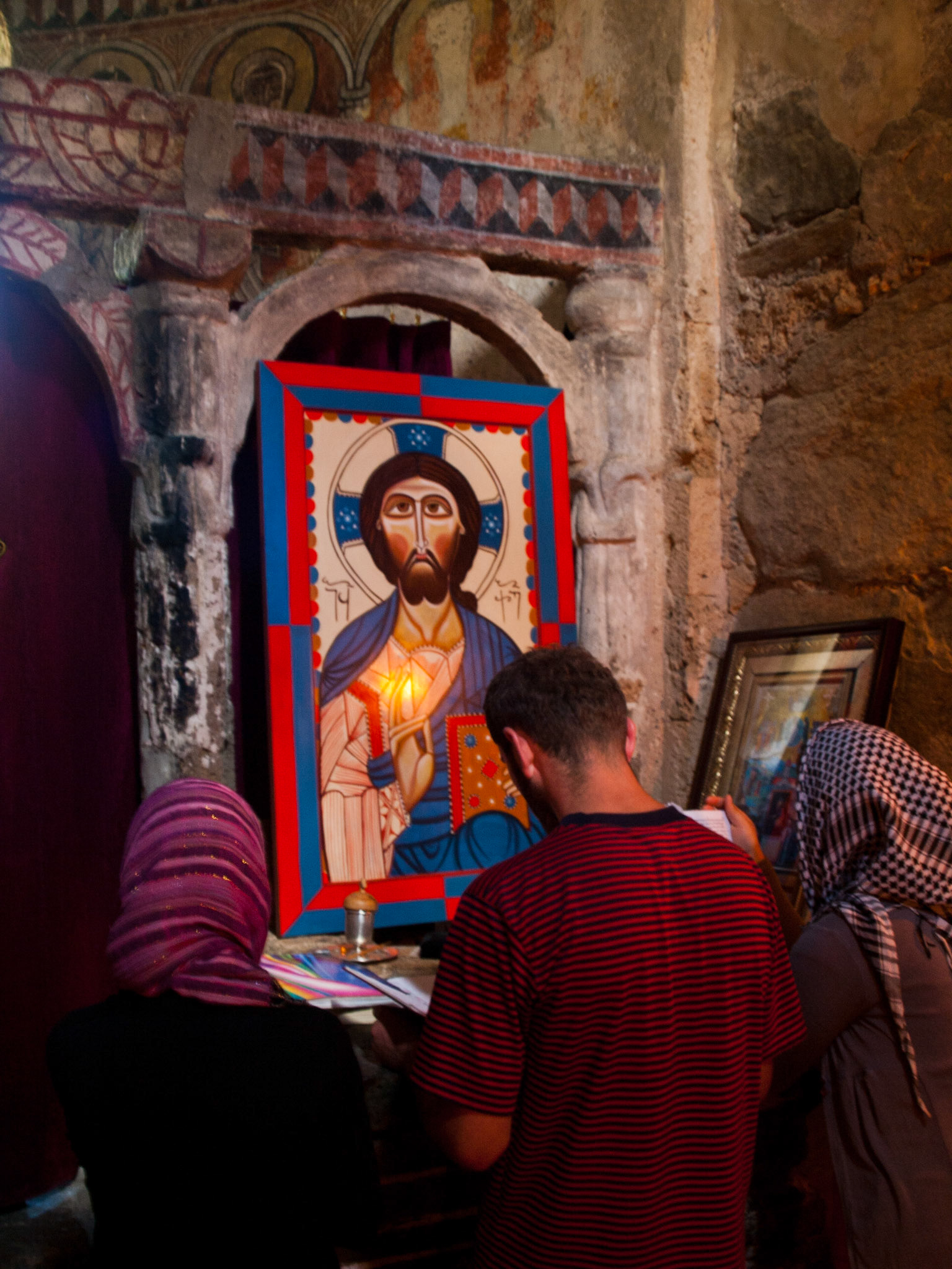 Frescos inside the Church of The Virgin Mary