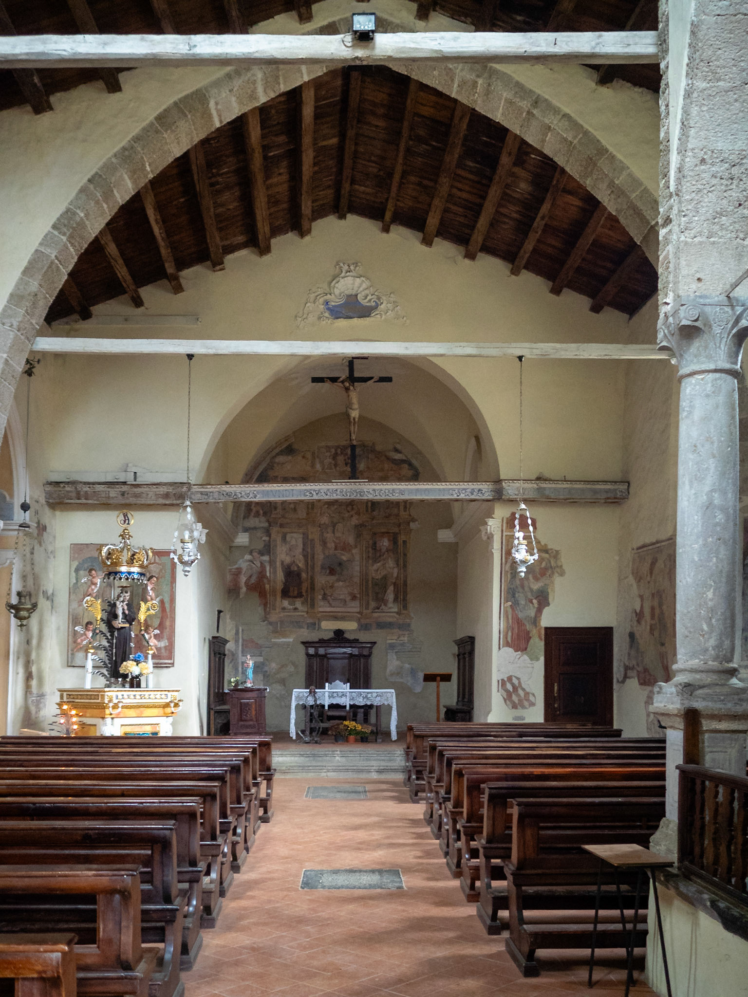 Church of Cornello dei Tasso interior, Lombardy