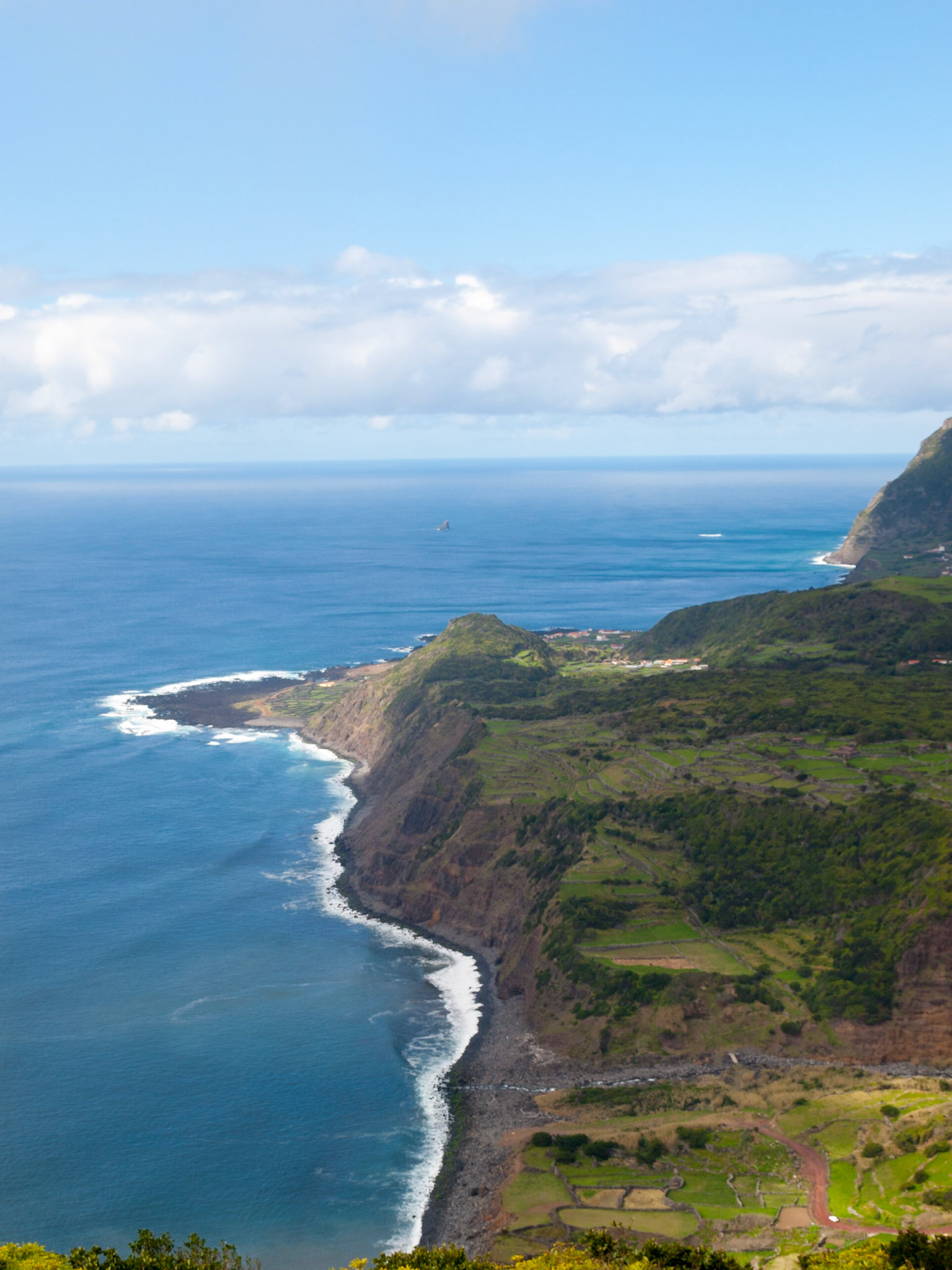 Flores island coastline landscape