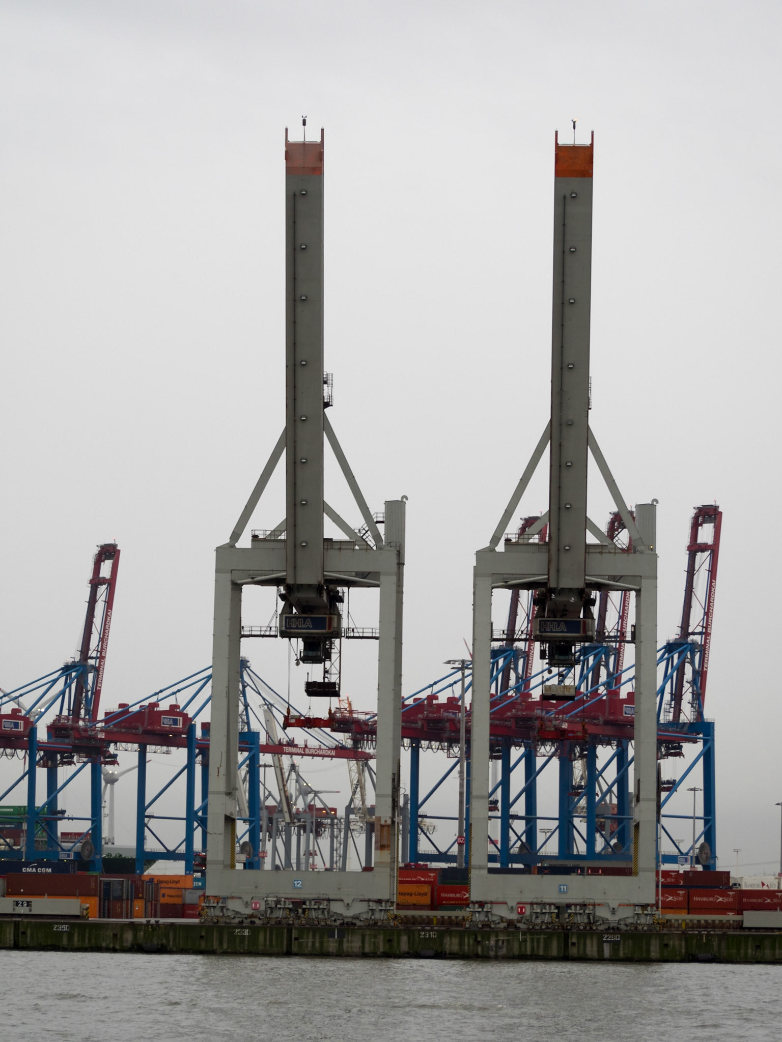 Hamburg port cranes
