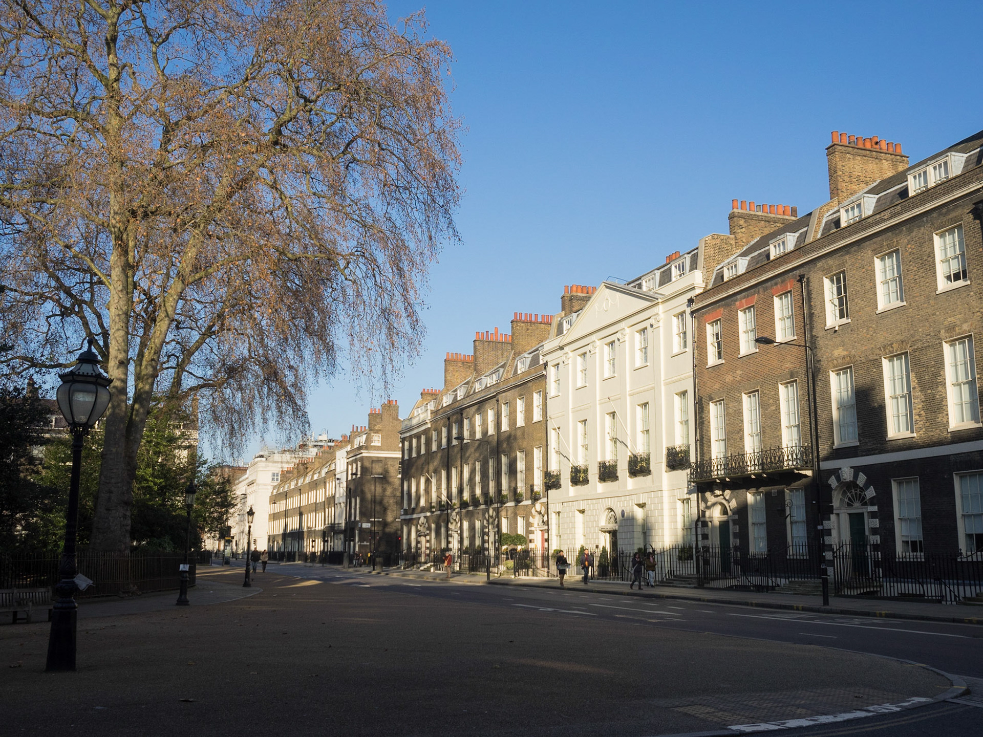 Bedford Square traditional London brick buildings