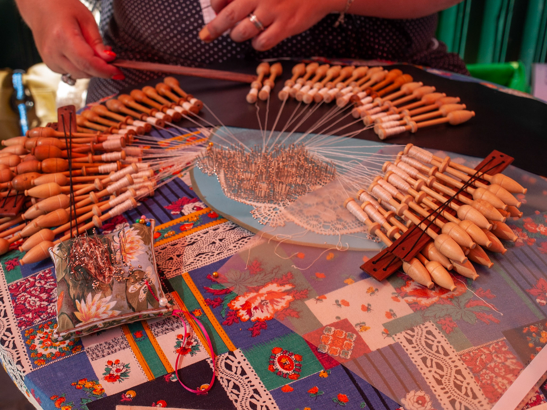 Bruges traditional bobbin lace