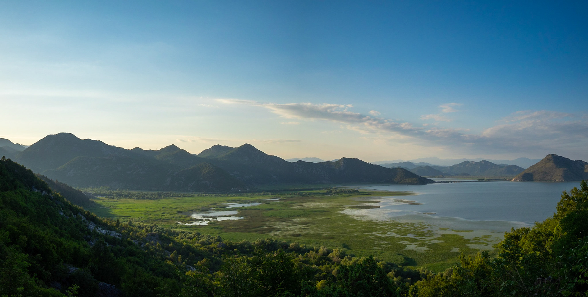 Panorama of Lake Skadar, Montenegro
