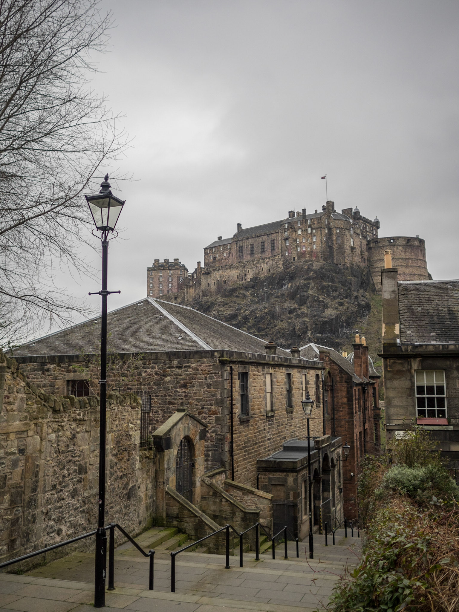 View of Edinburgh Castle from Heriot Place