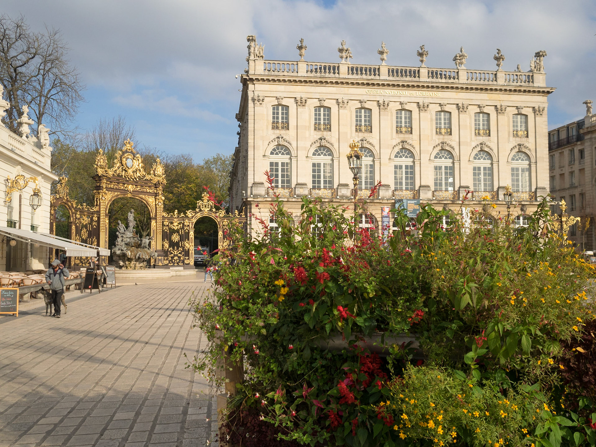 Temporary gardens show in Place Stanislas, Nancy