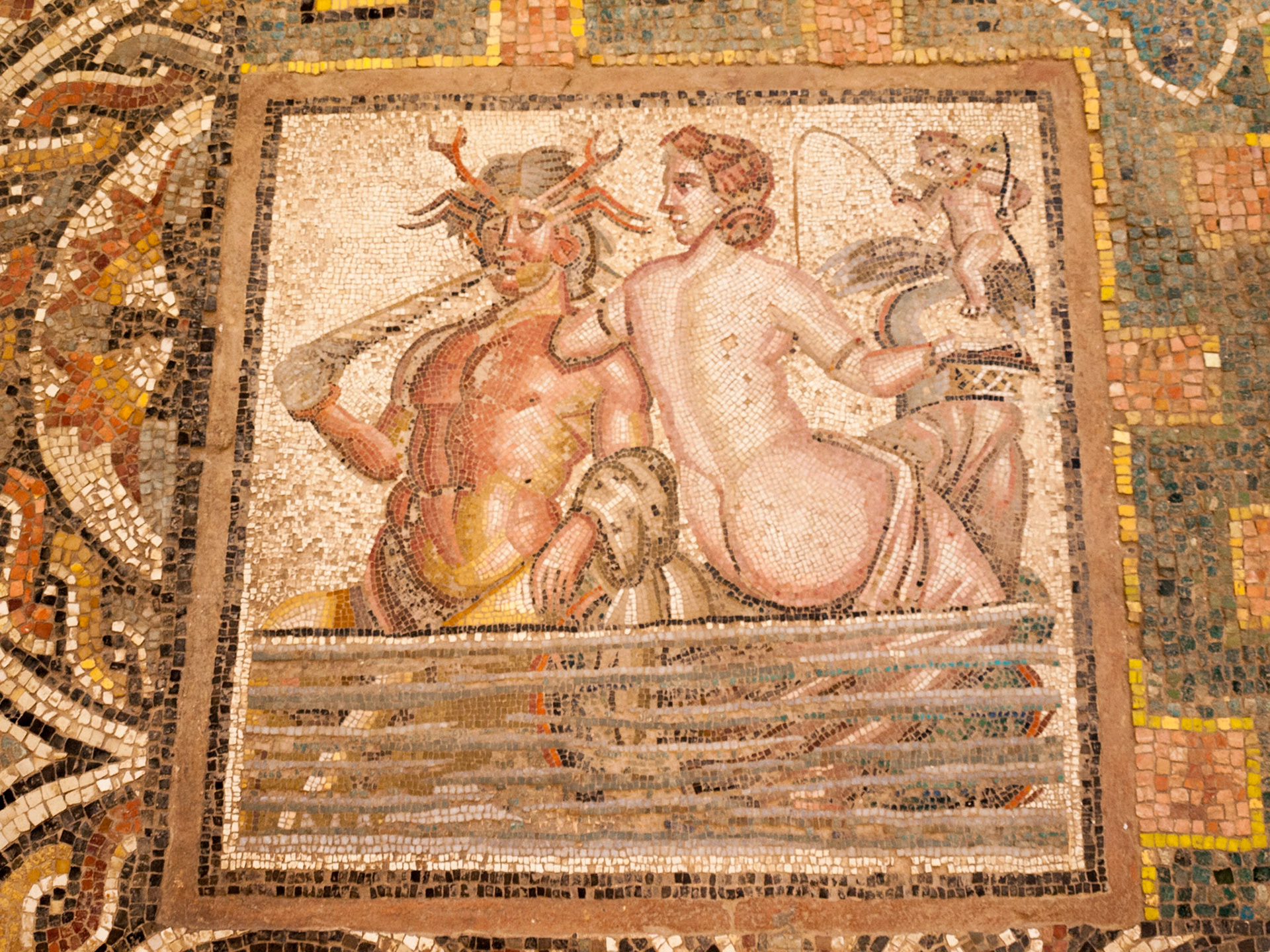 Roman mosaic in the Sabratha museum