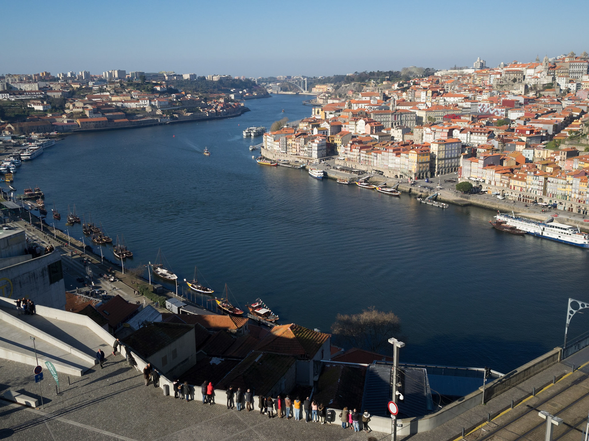 Douro River and Oporto seen from Vila Nova de Gaia
