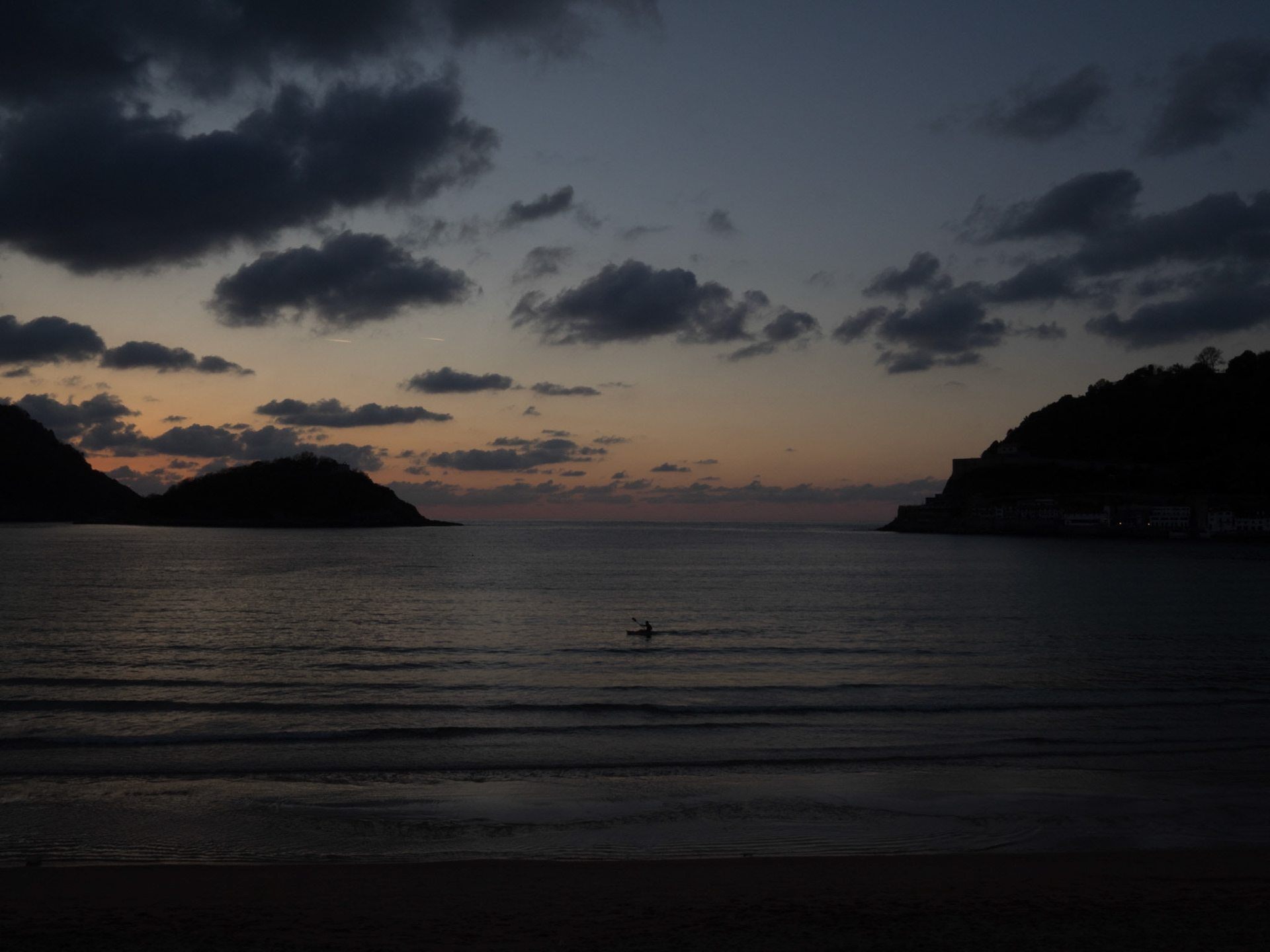 Dusk in San Sebastian bay
