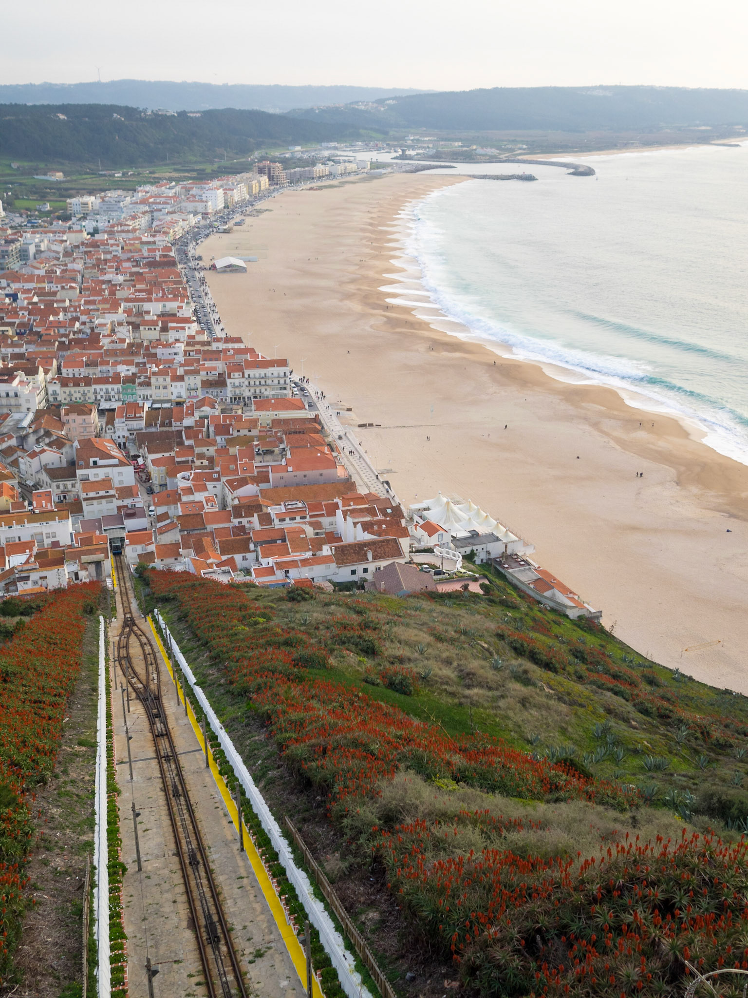 Nazare village and beach seen from Sitio