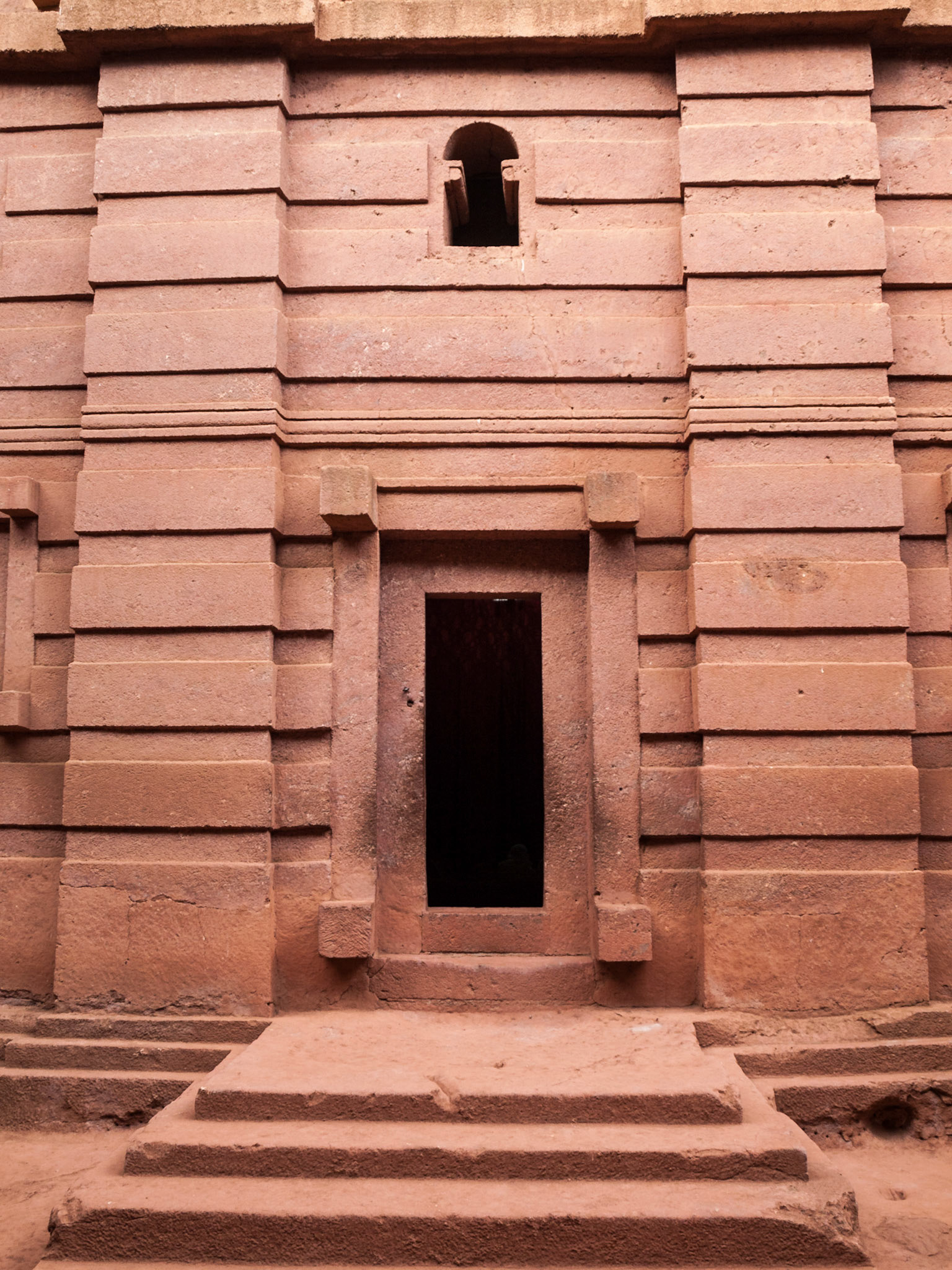 Detail of Bet Amanuel church in Lalibela