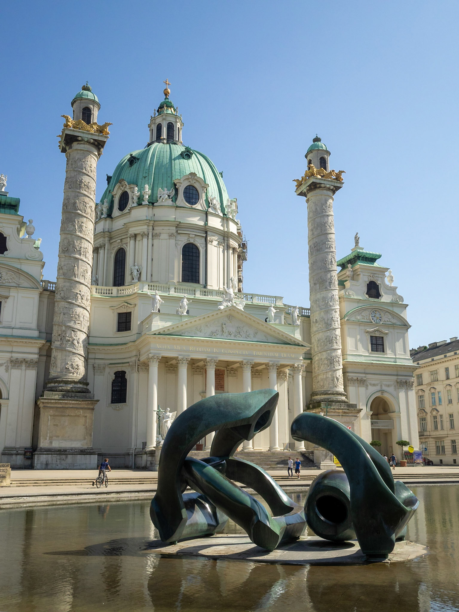 Henry Moore sculture by Karlskirche, Vienna