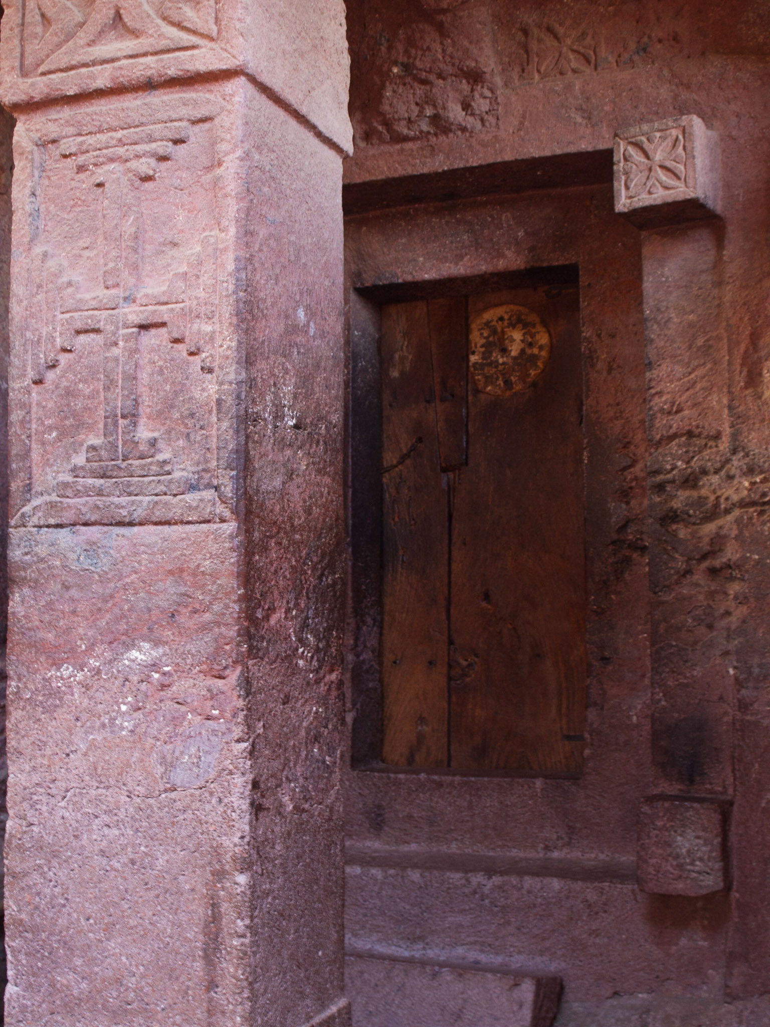 Bet Maryam church in Lalibela - main door