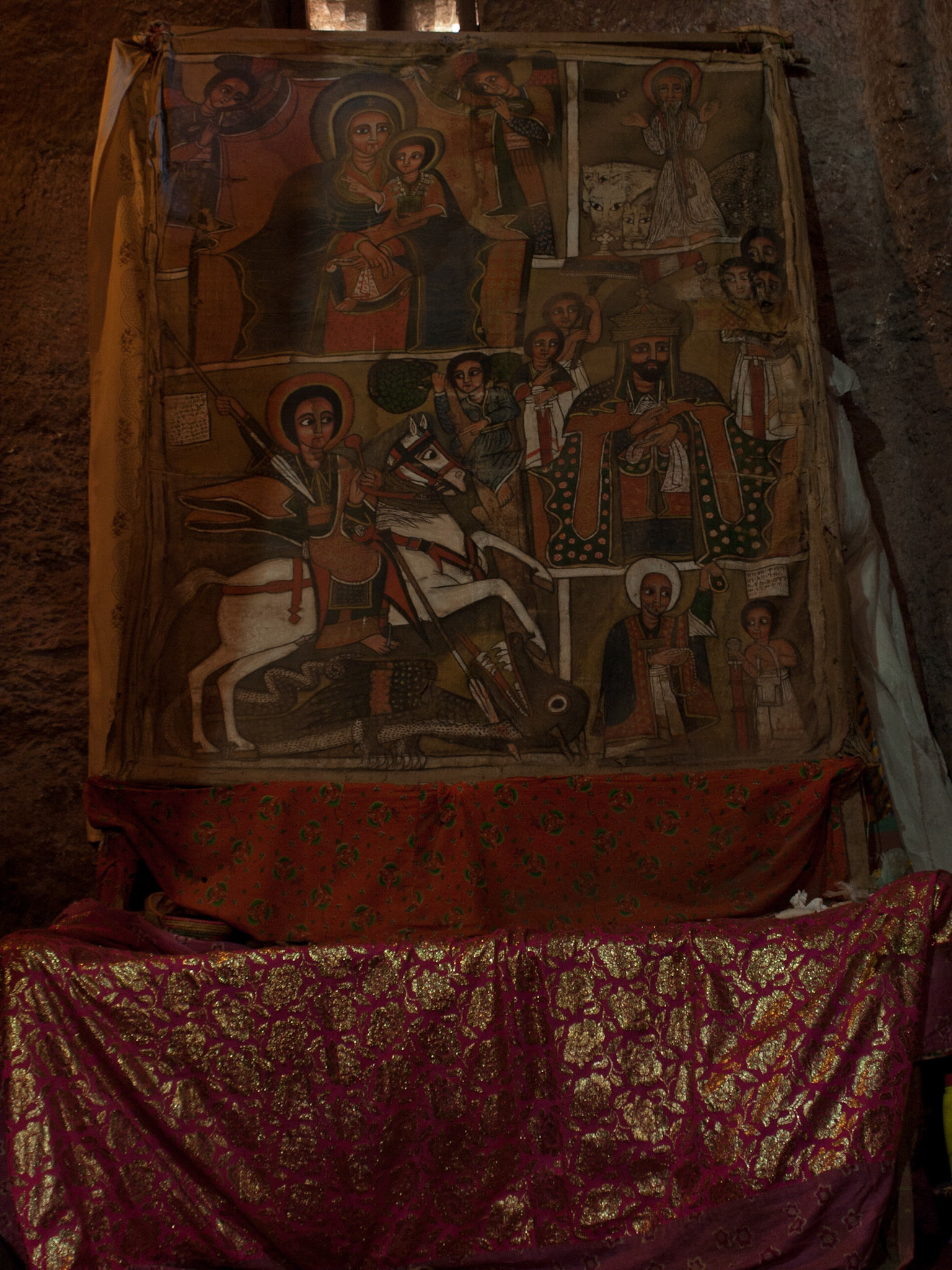 Bet Golgotha church painting in Lalibela