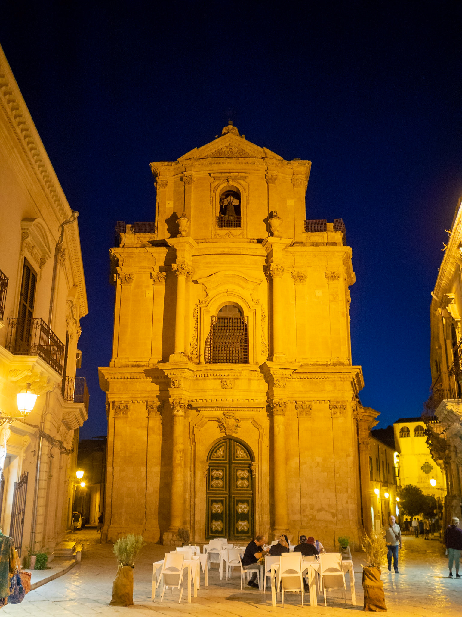 Chiesa di San Michele Arcangelo at night, Scicli