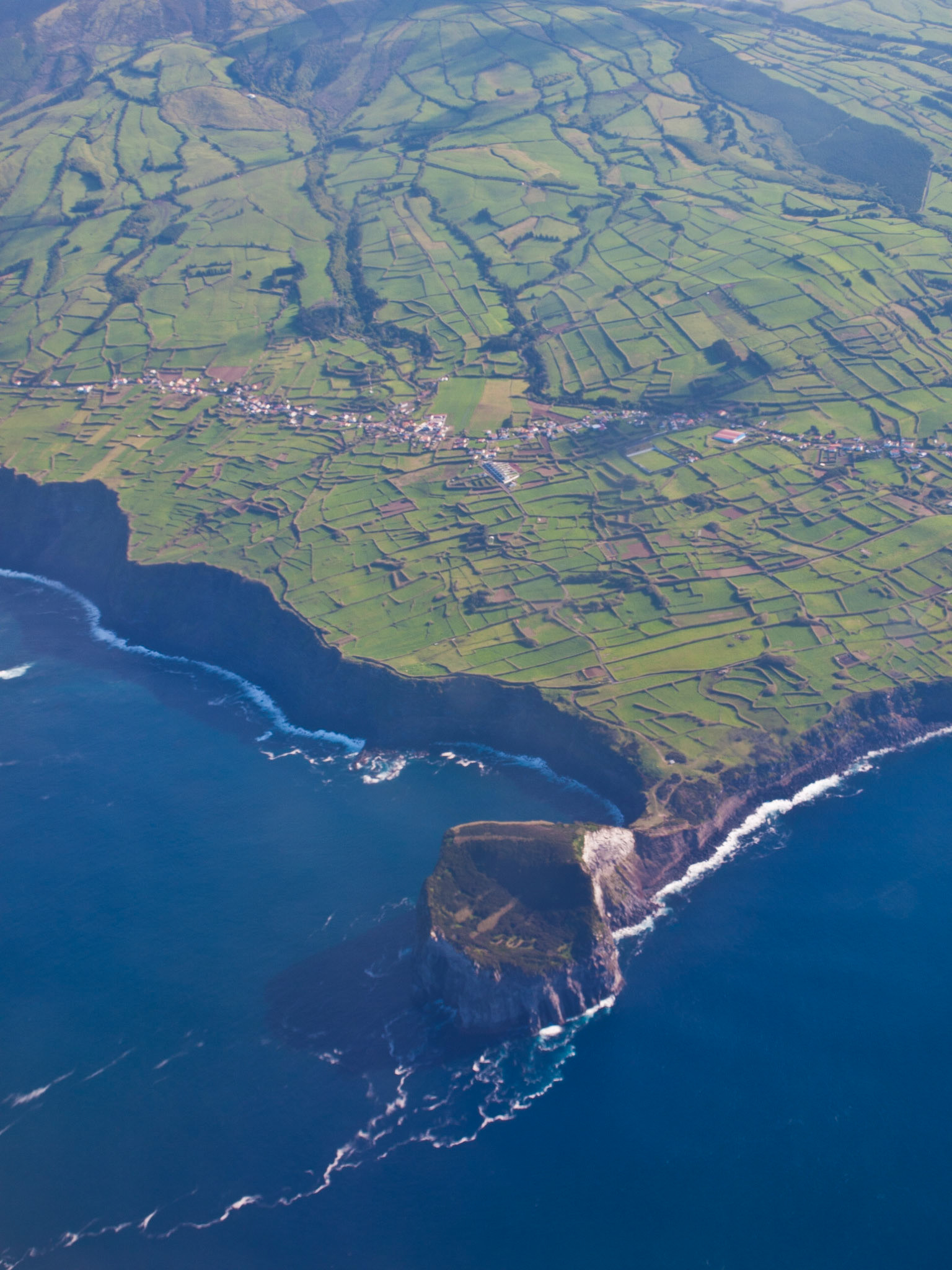 Faial island aerial view