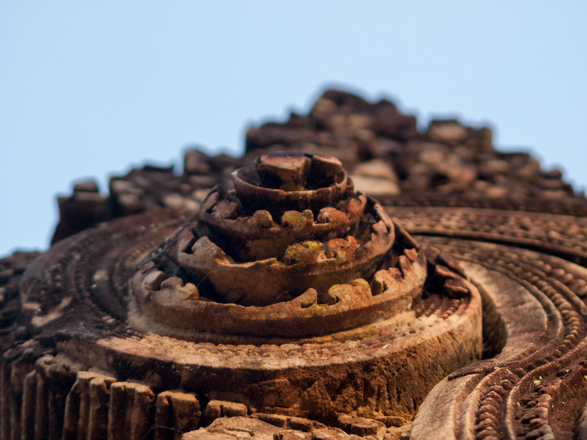 Banteay Srei, Siem Reap, Cambodia - a Hindu temple dedicated to Shiva commissioned by a Brahman. The finest carvings on a pinkish stone