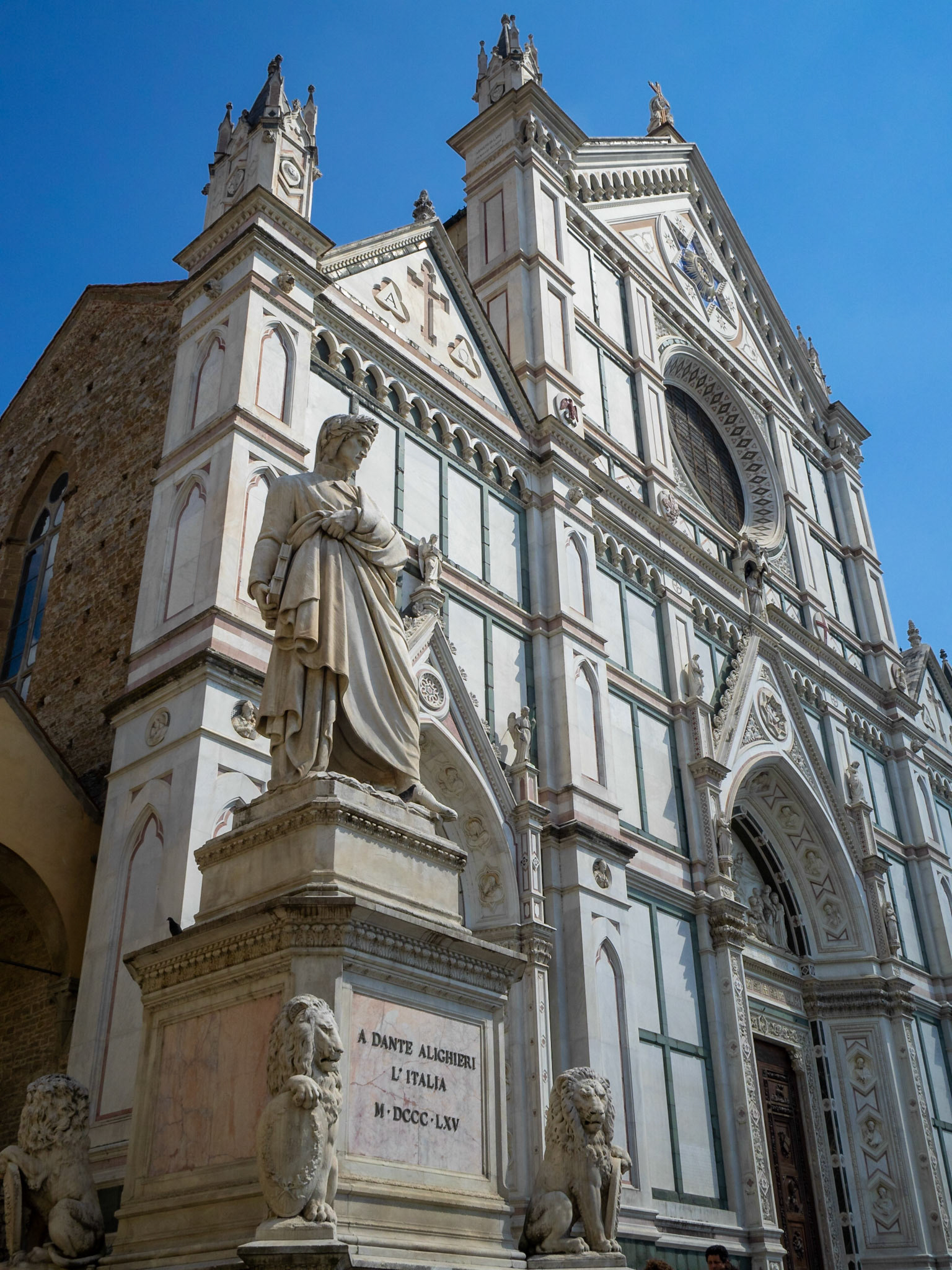 Dante Alighieri Statue by the Basilica di Santa Croce, Florence