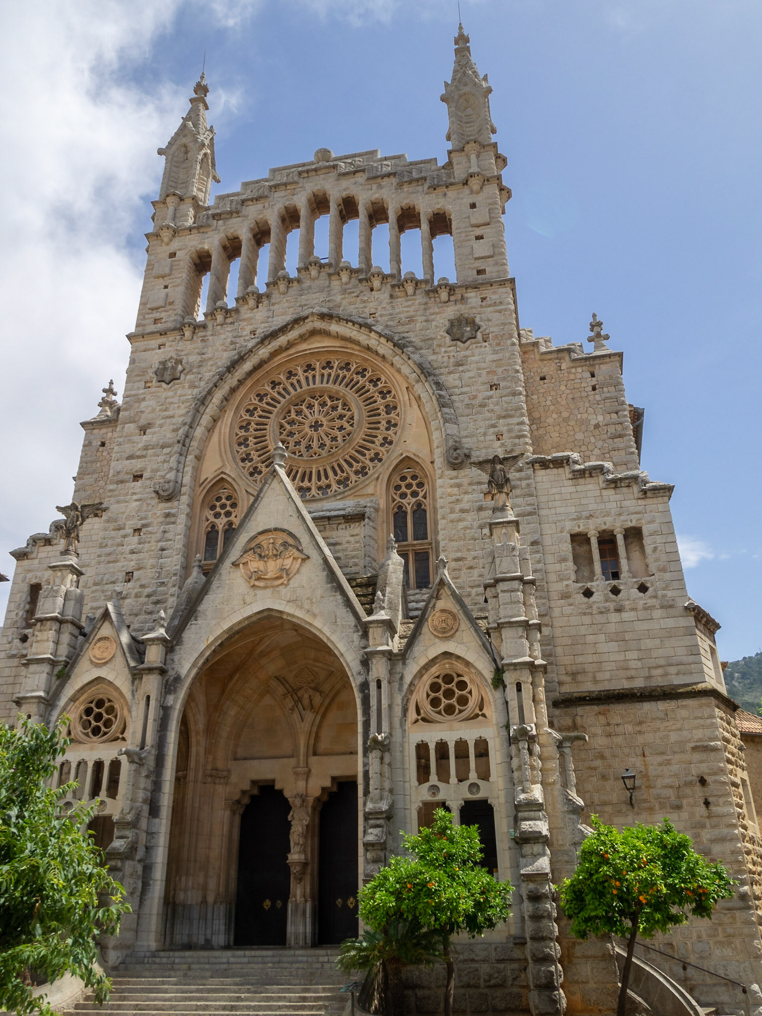 Saint Bartholomew Church modernist facade, Soller