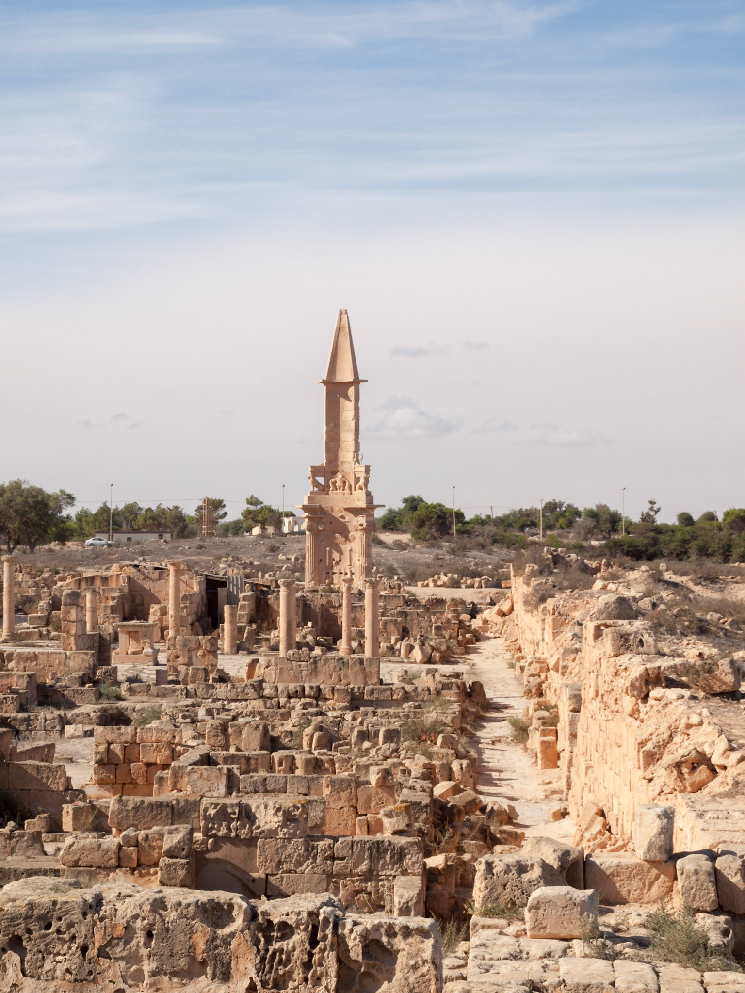 Roman ruins of Sabratha Mausoleum of Bes and residential quarter